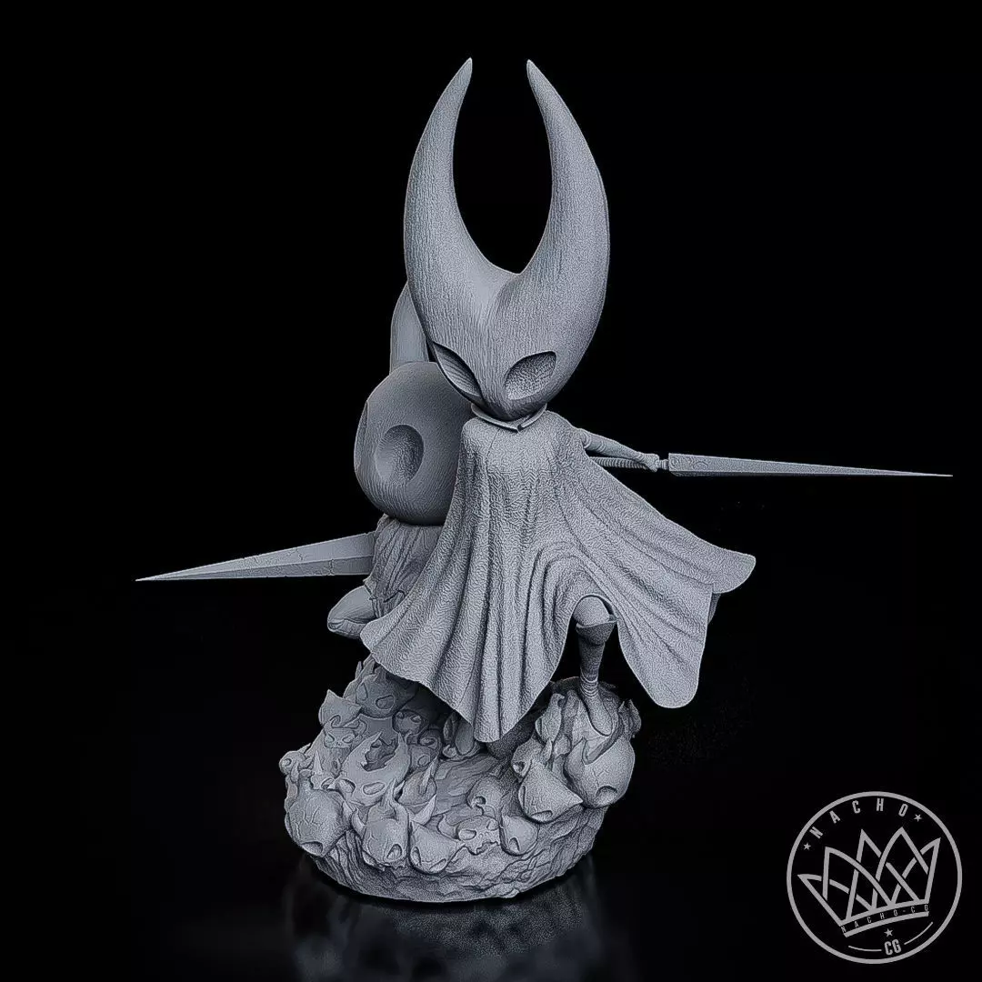 Fan Art - The Knight and Hornet from Hollow Knight and Silksong 3D print model_21