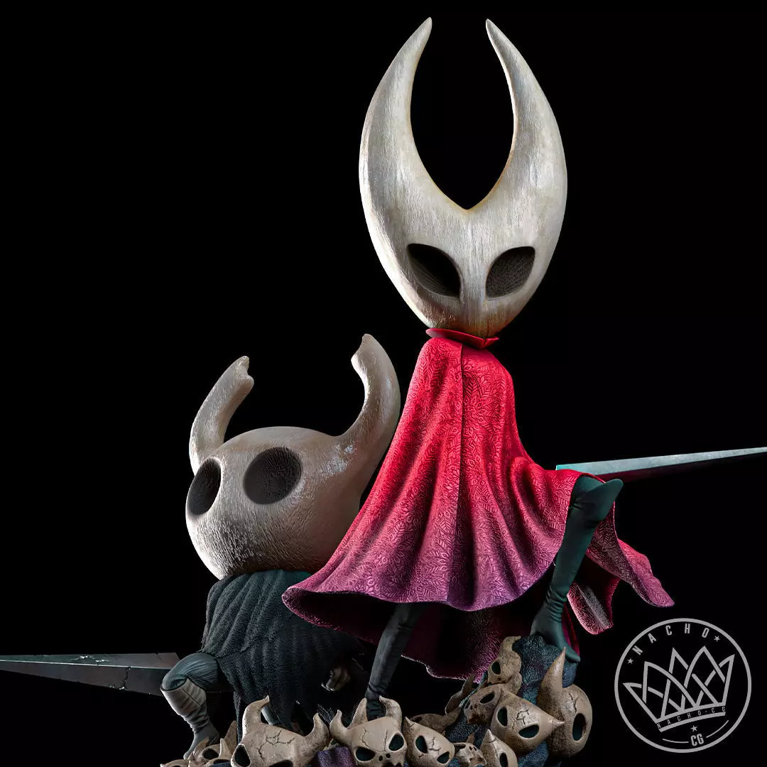 Fan Art - The Knight and Hornet from Hollow Knight and Silksong 3D print model_8