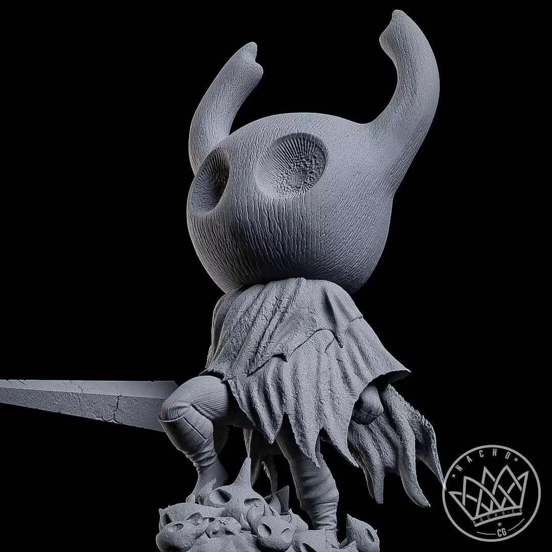 Fan Art - The Knight and Hornet from Hollow Knight and Silksong 3D print model_26