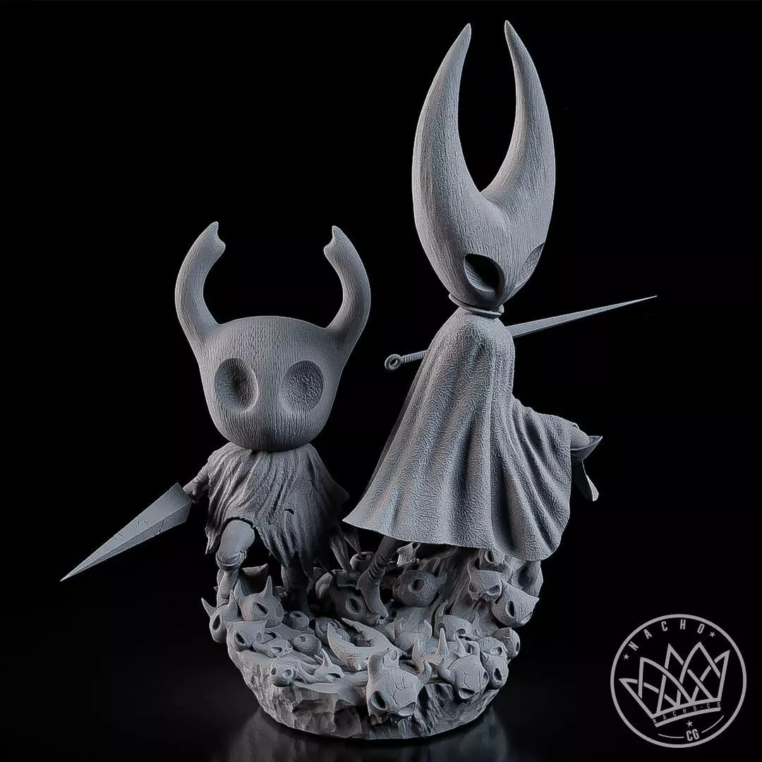 Fan Art - The Knight and Hornet from Hollow Knight and Silksong 3D print model_15