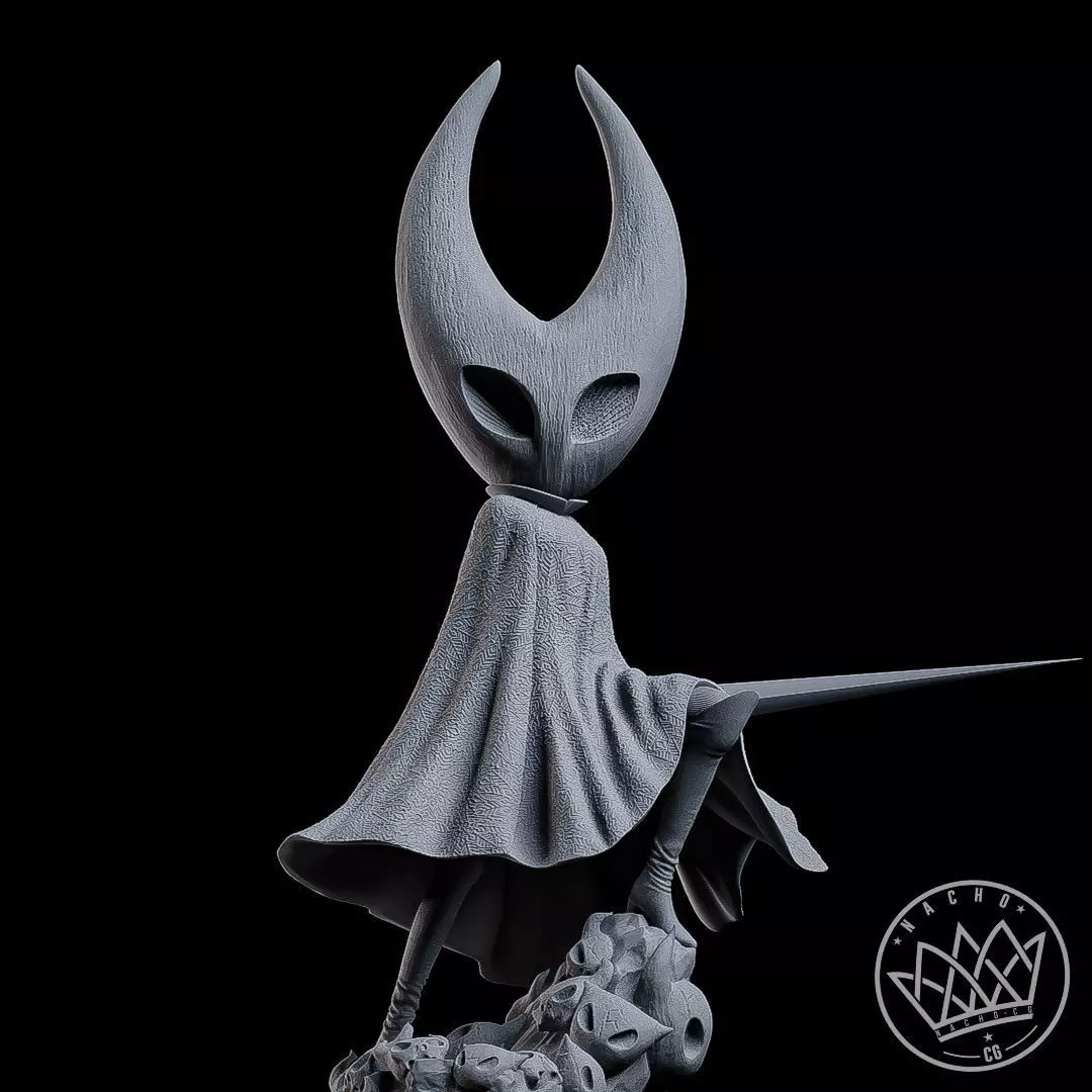 Fan Art - The Knight and Hornet from Hollow Knight and Silksong 3D print model_25