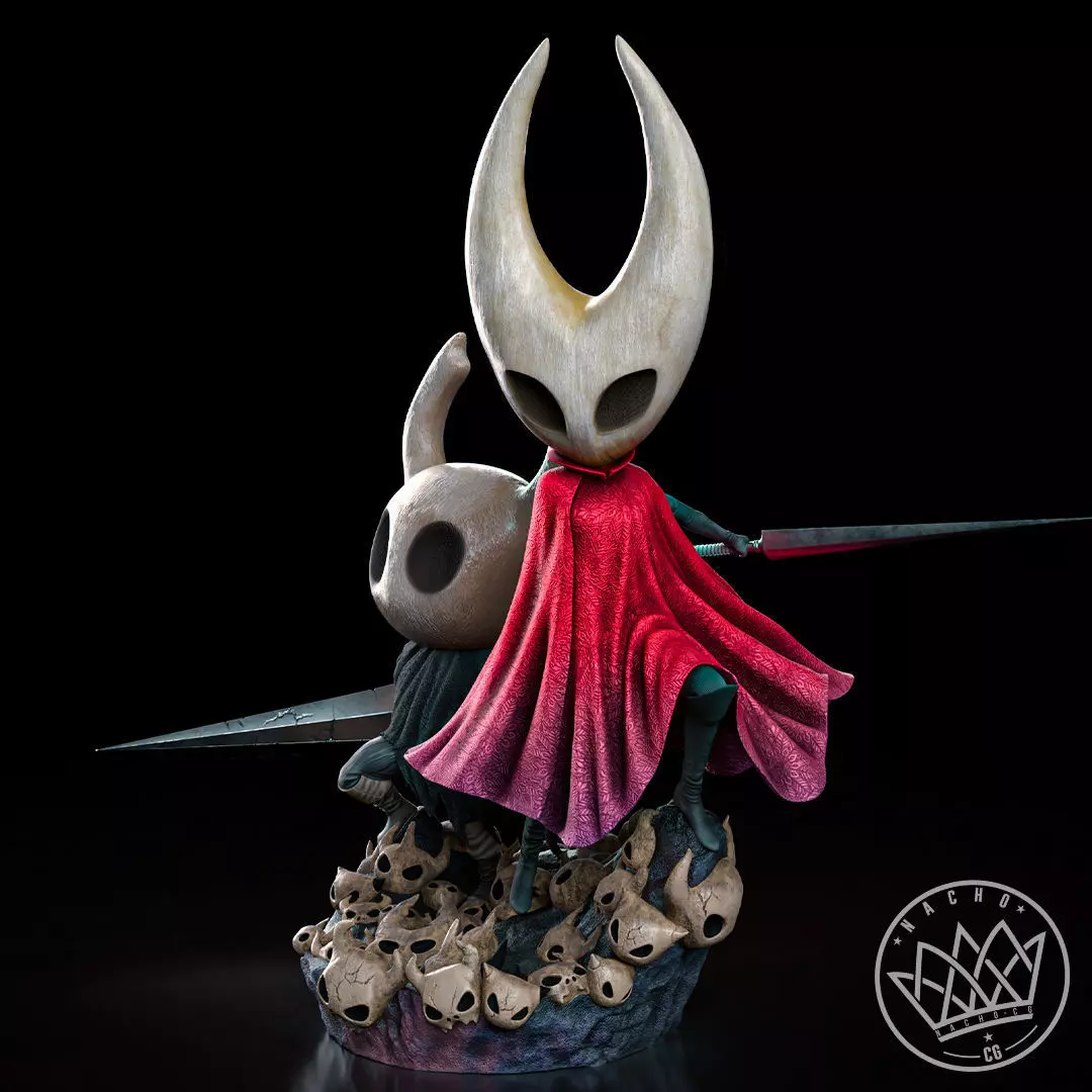 Fan Art - The Knight and Hornet from Hollow Knight and Silksong 3D print model_4