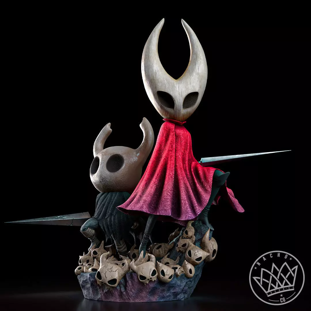 Fan Art - The Knight and Hornet from Hollow Knight and Silksong 3D print model_0