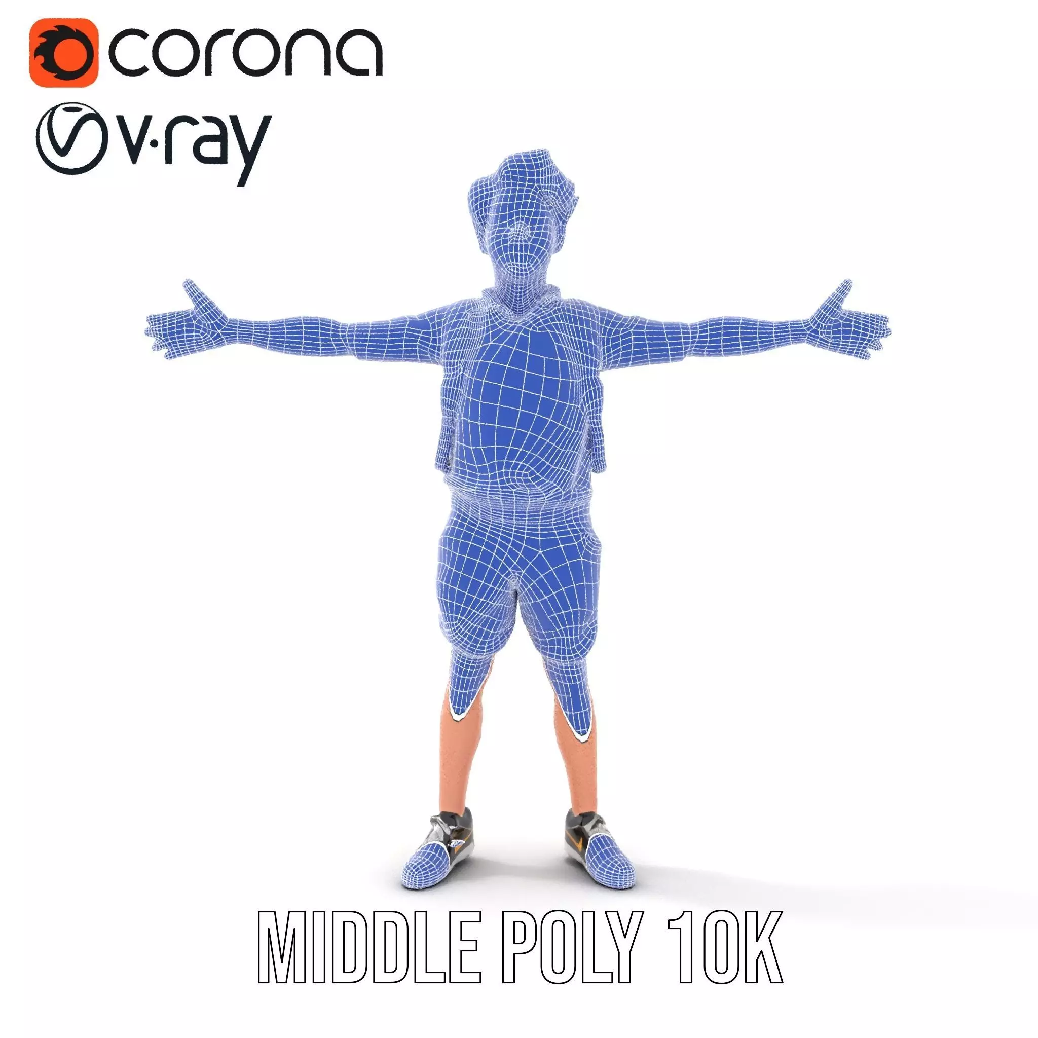 Youthful Backpacker model pack Low-poly 3D model_30