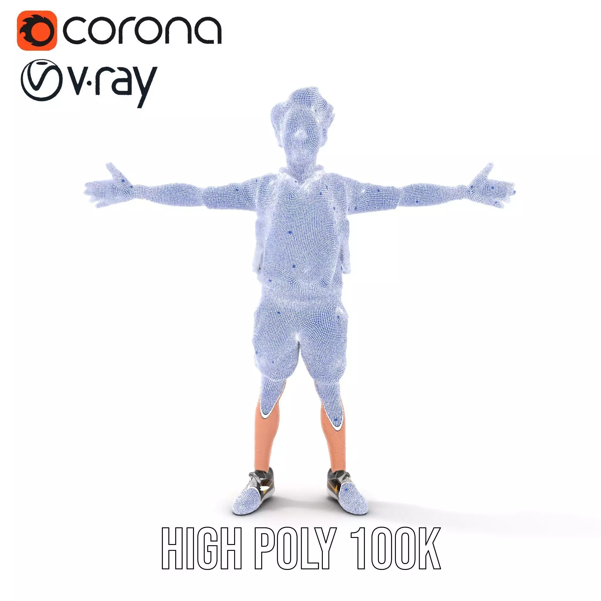 Youthful Backpacker model pack Low-poly 3D model_35