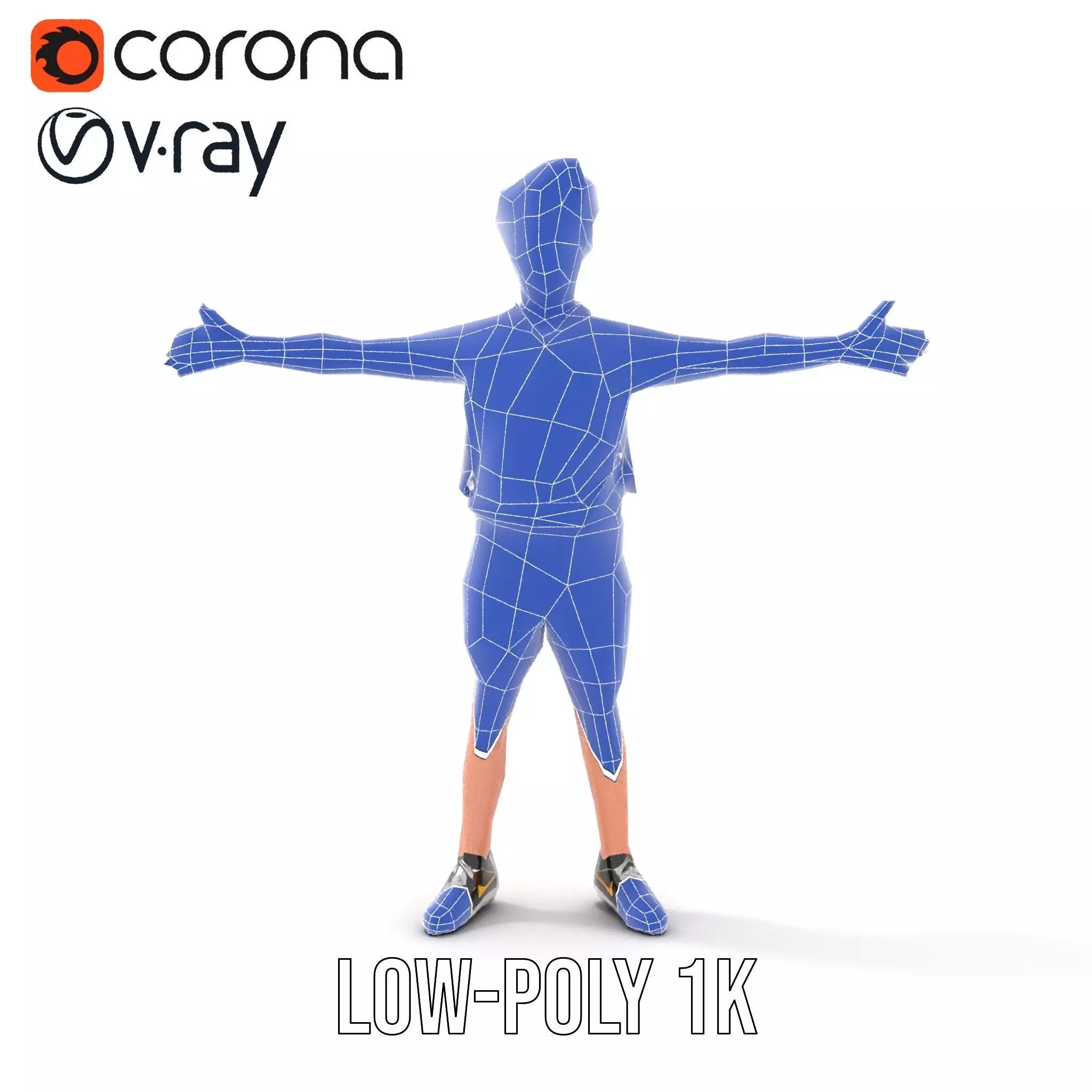 Youthful Backpacker model pack Low-poly 3D model_20