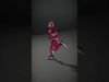 Red Humanoid Robot model pack Low-poly 3D model_2