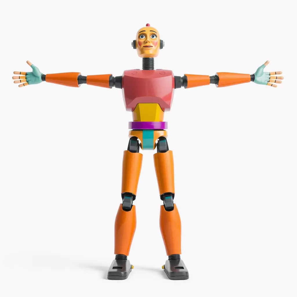 Colorful Robot model pack Low-poly 3D model_3
