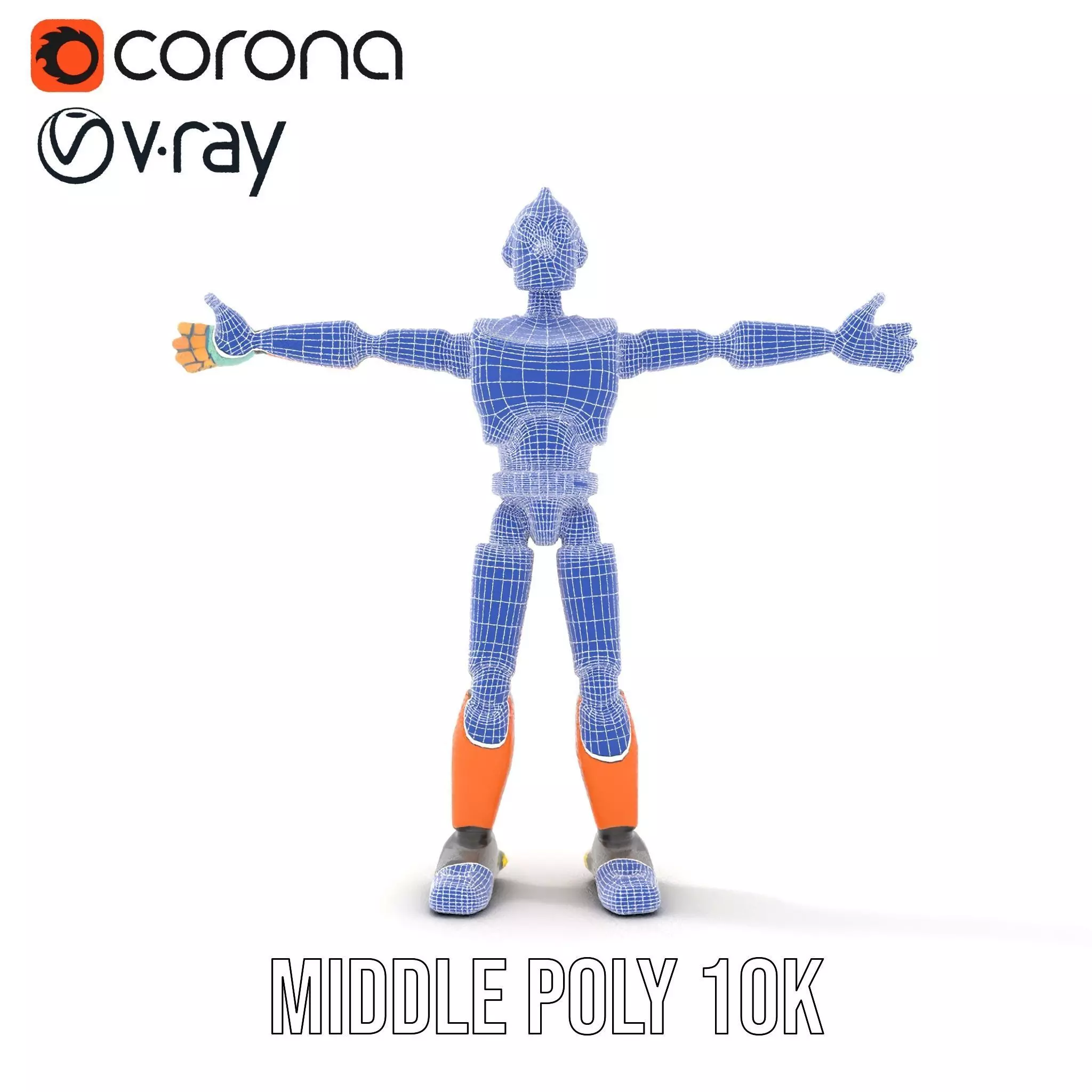 Colorful Robot model pack Low-poly 3D model_25