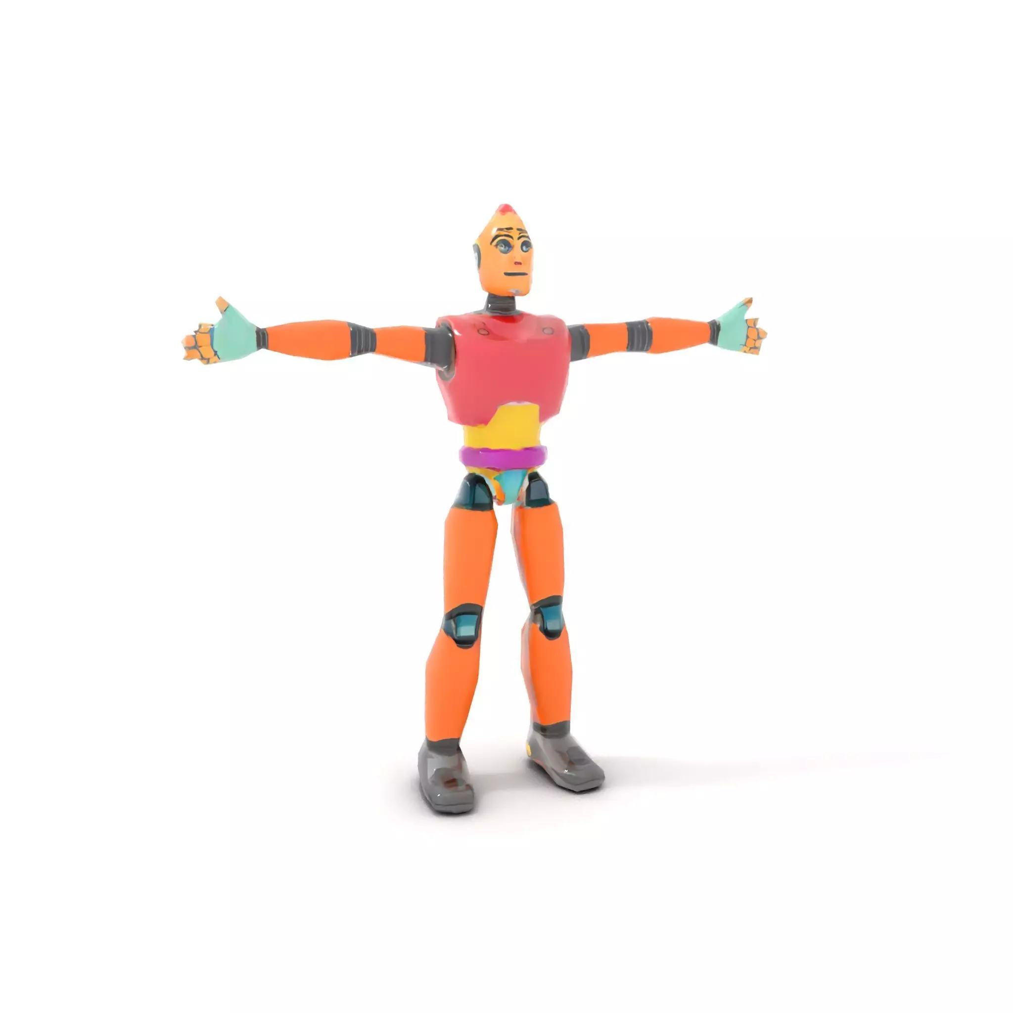 Colorful Robot model pack Low-poly 3D model_8