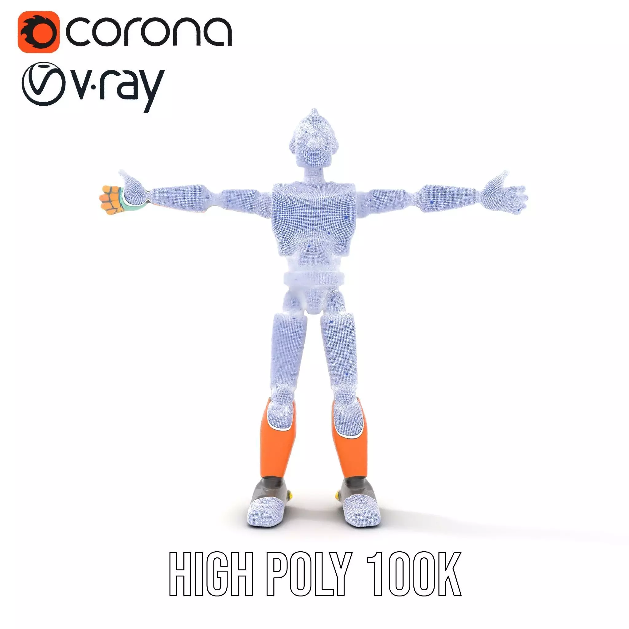 Colorful Robot model pack Low-poly 3D model_35