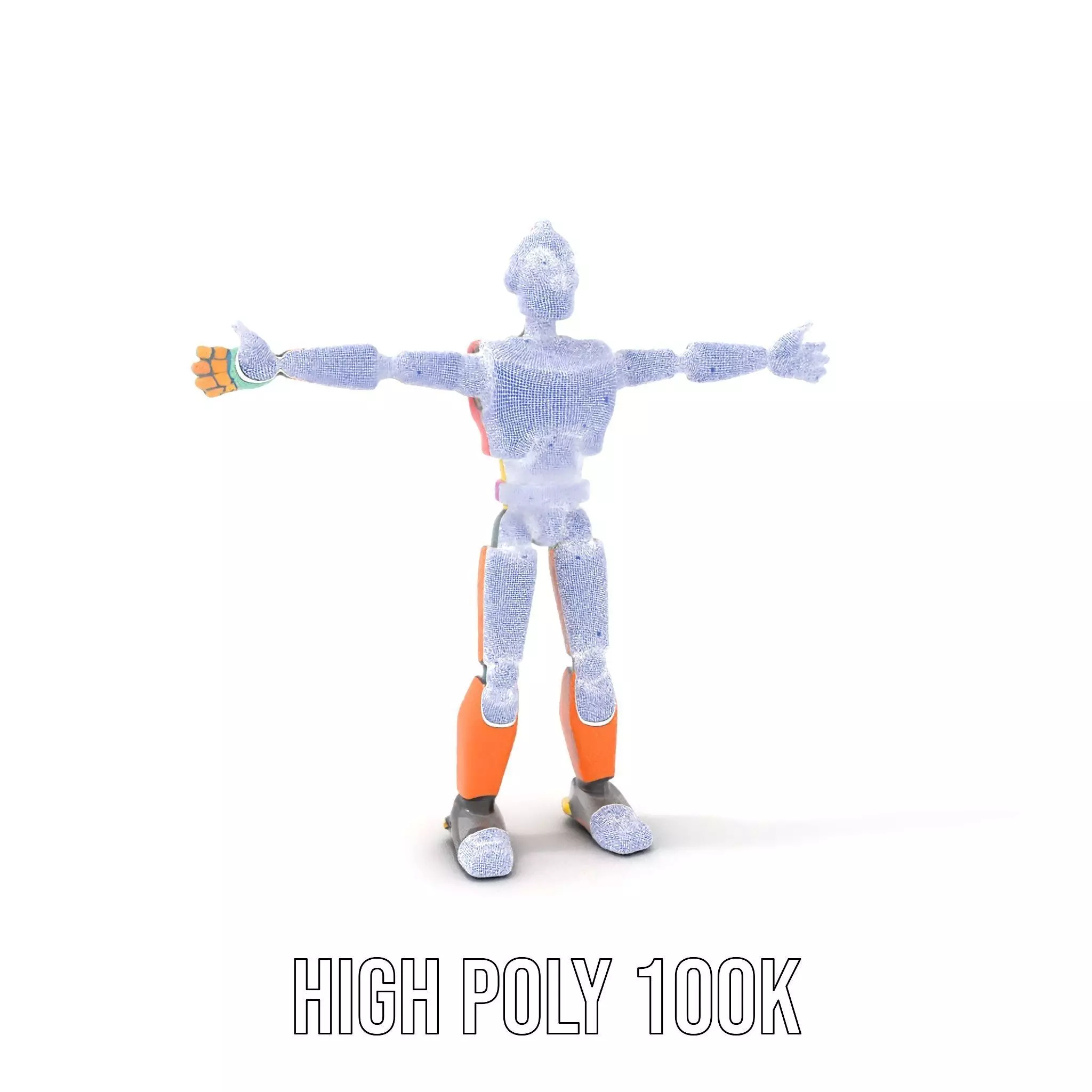 Colorful Robot model pack Low-poly 3D model_5