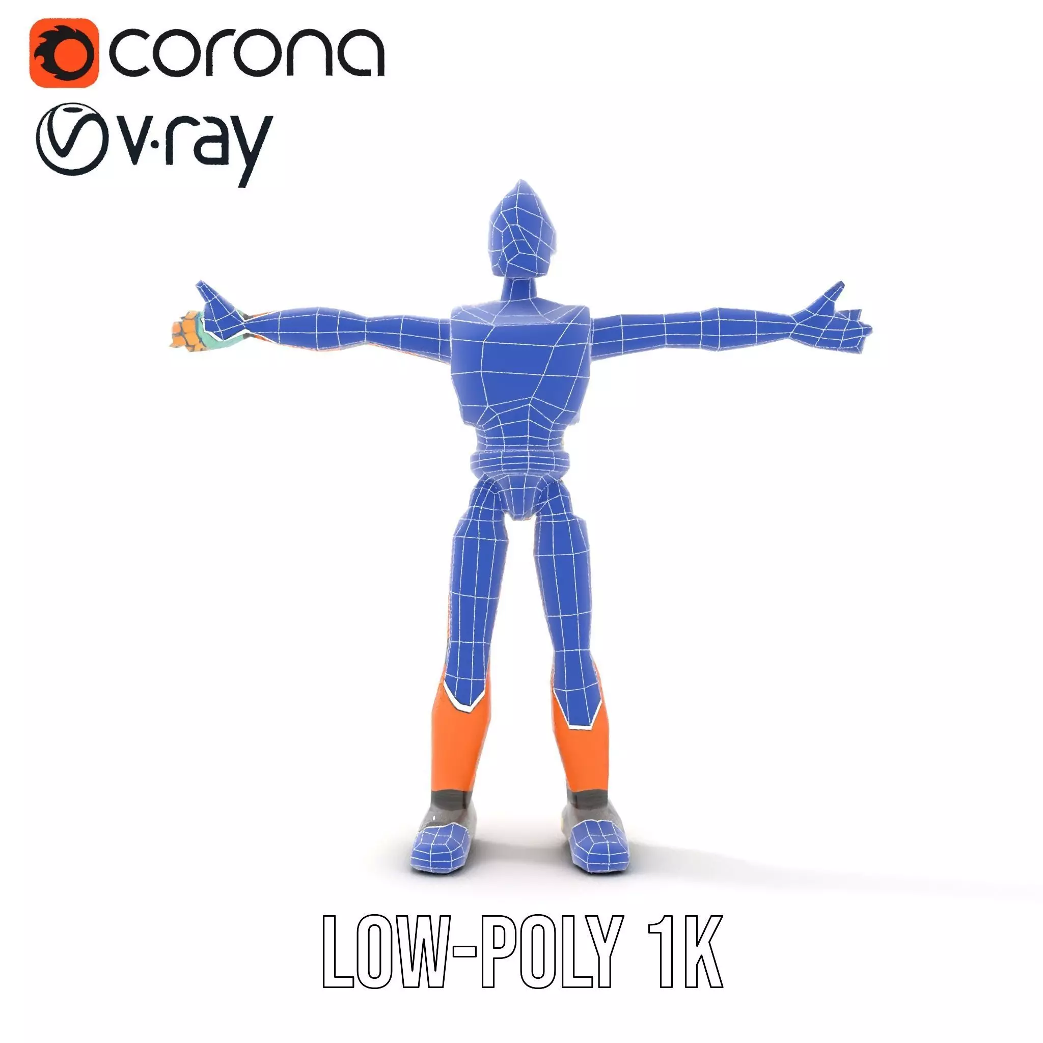 Colorful Robot model pack Low-poly 3D model_26