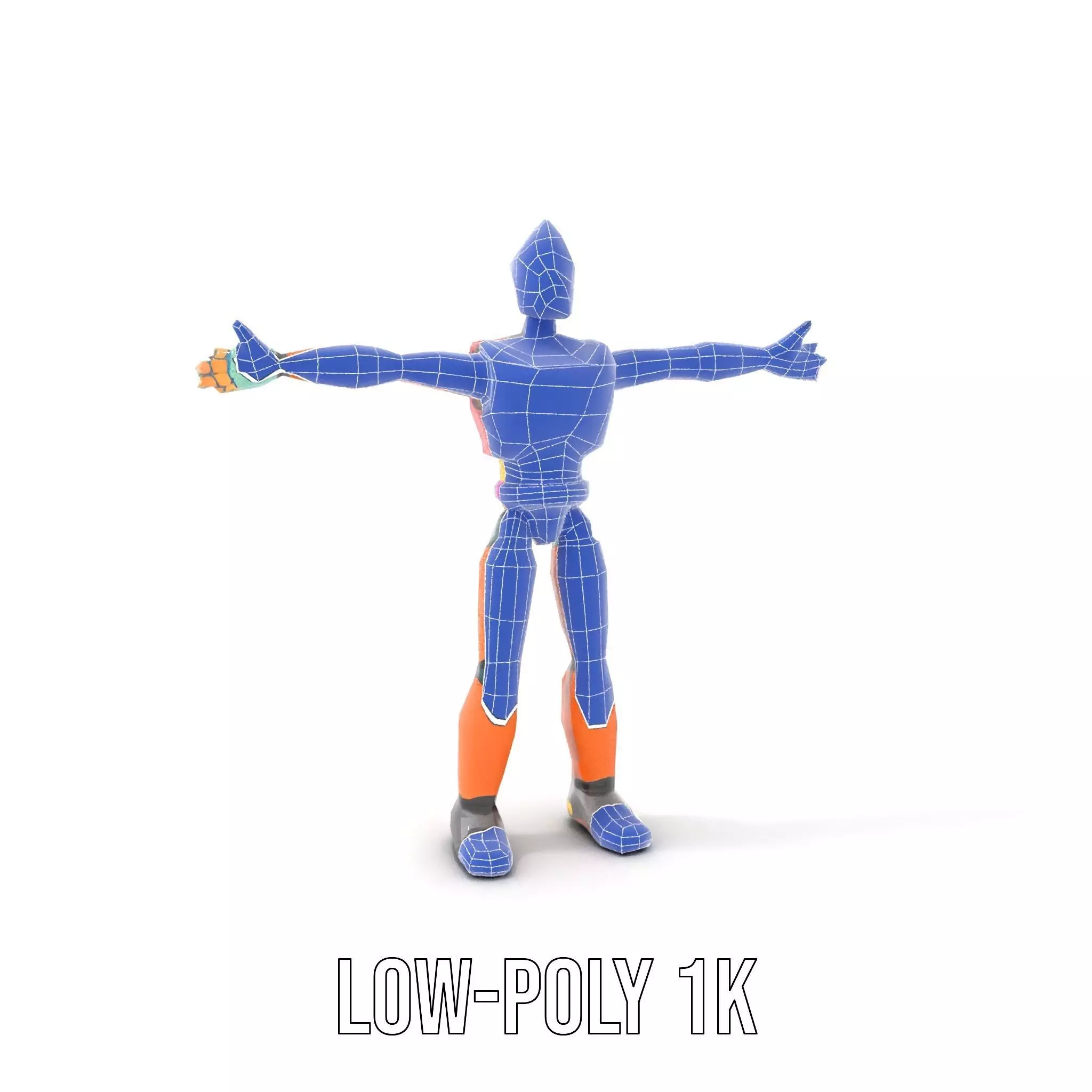 Colorful Robot model pack Low-poly 3D model_15