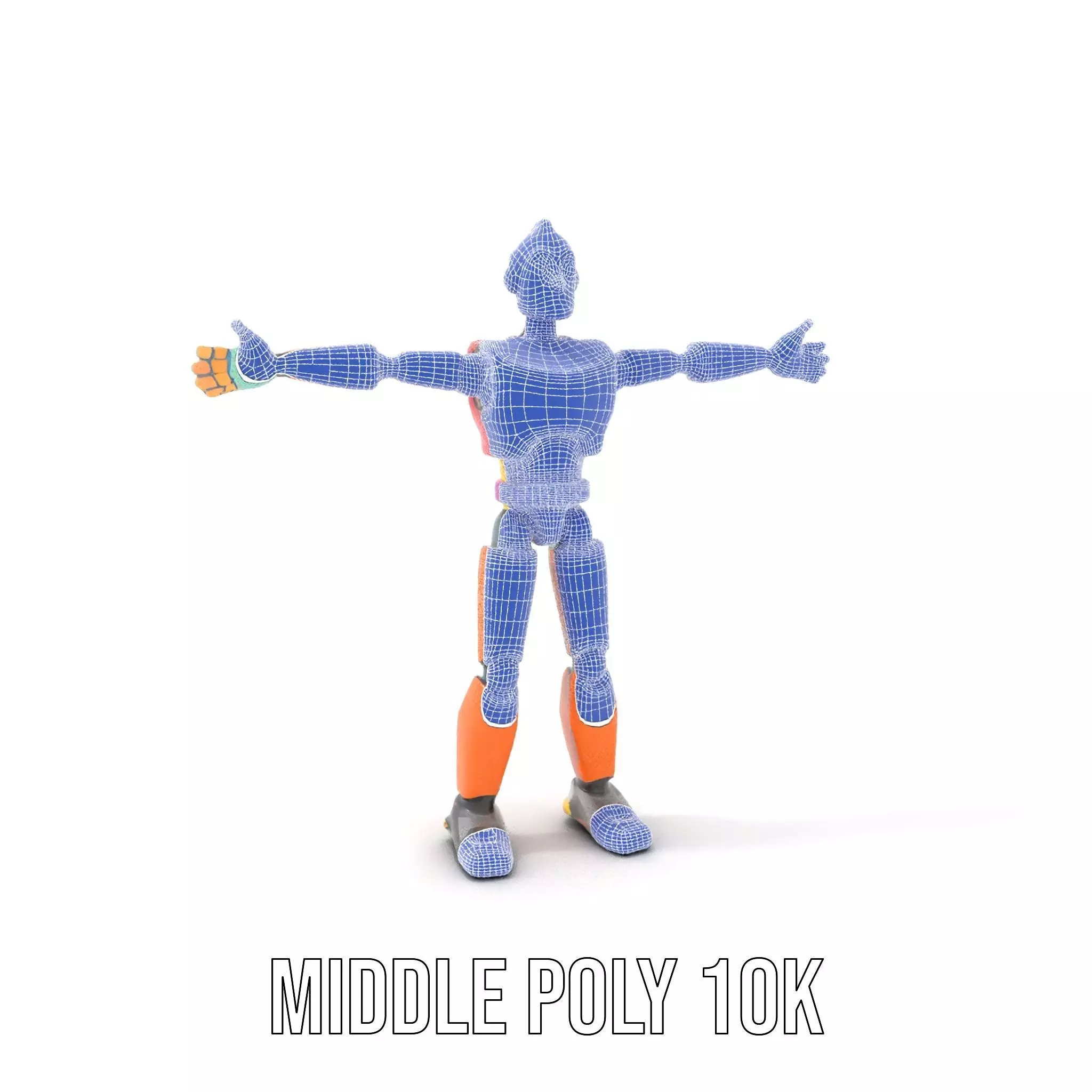 Colorful Robot model pack Low-poly 3D model_19