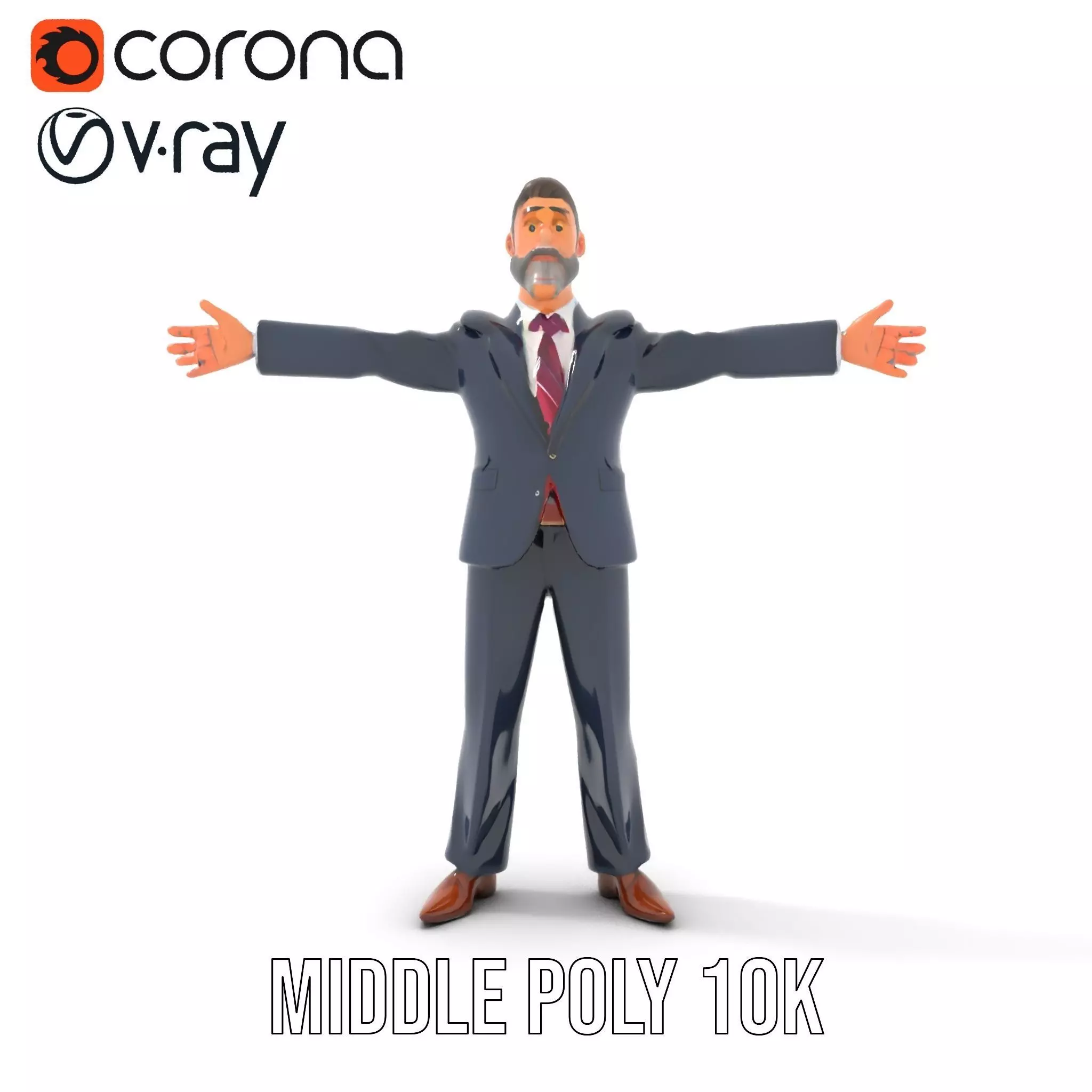 Dapper Executive Suit model pack Low-poly 3D model_22