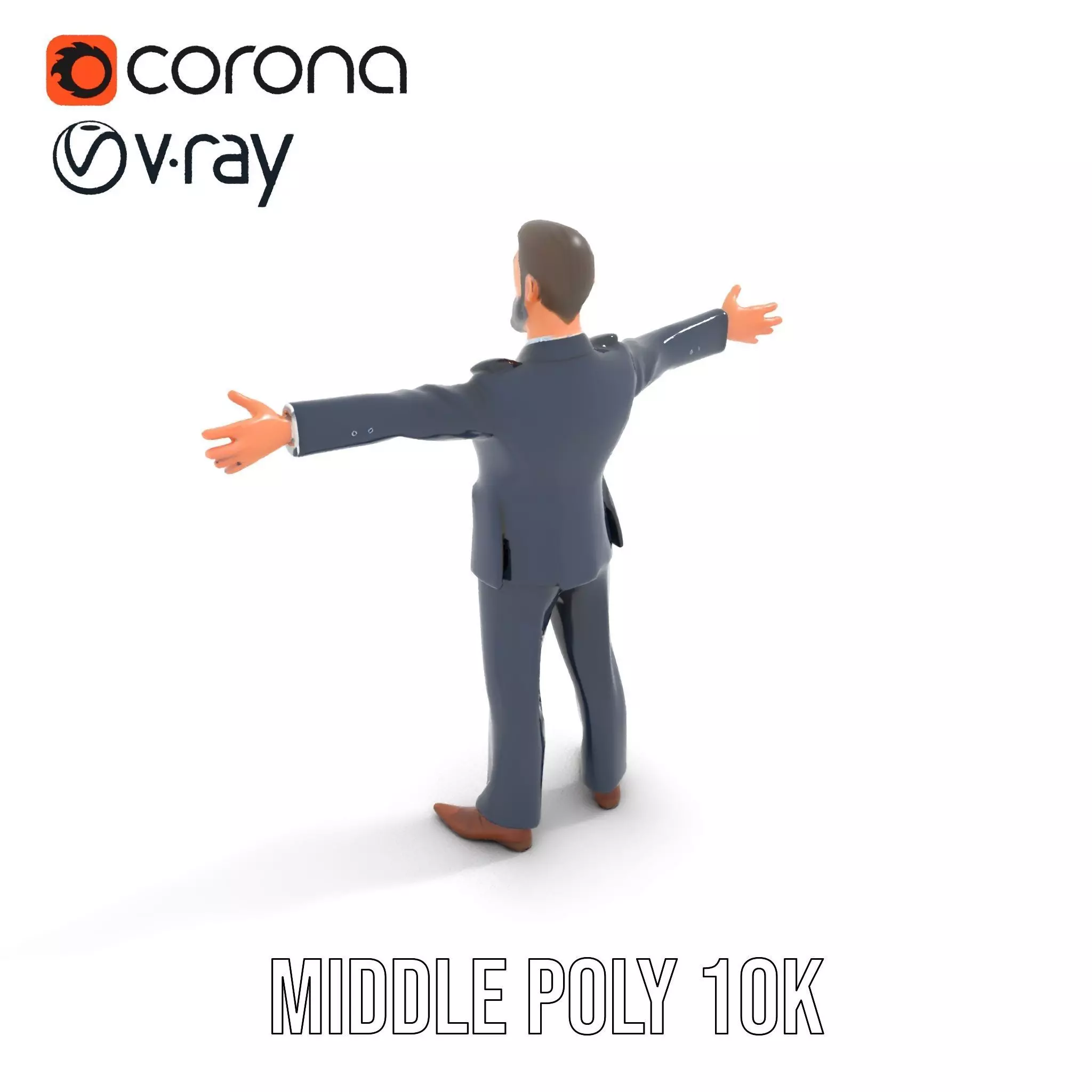 Dapper Executive Suit model pack Low-poly 3D model_6