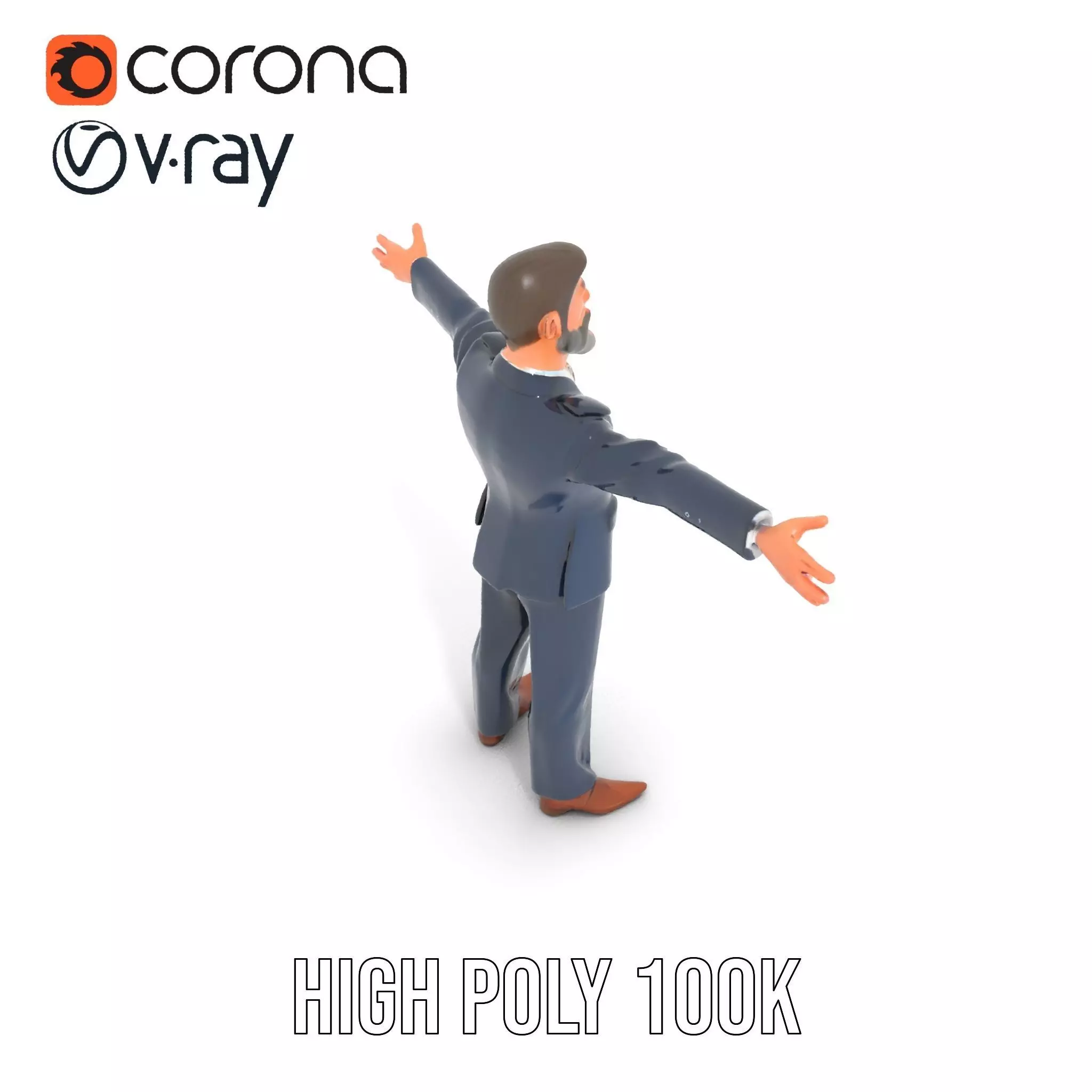 Dapper Executive Suit model pack Low-poly 3D model_24