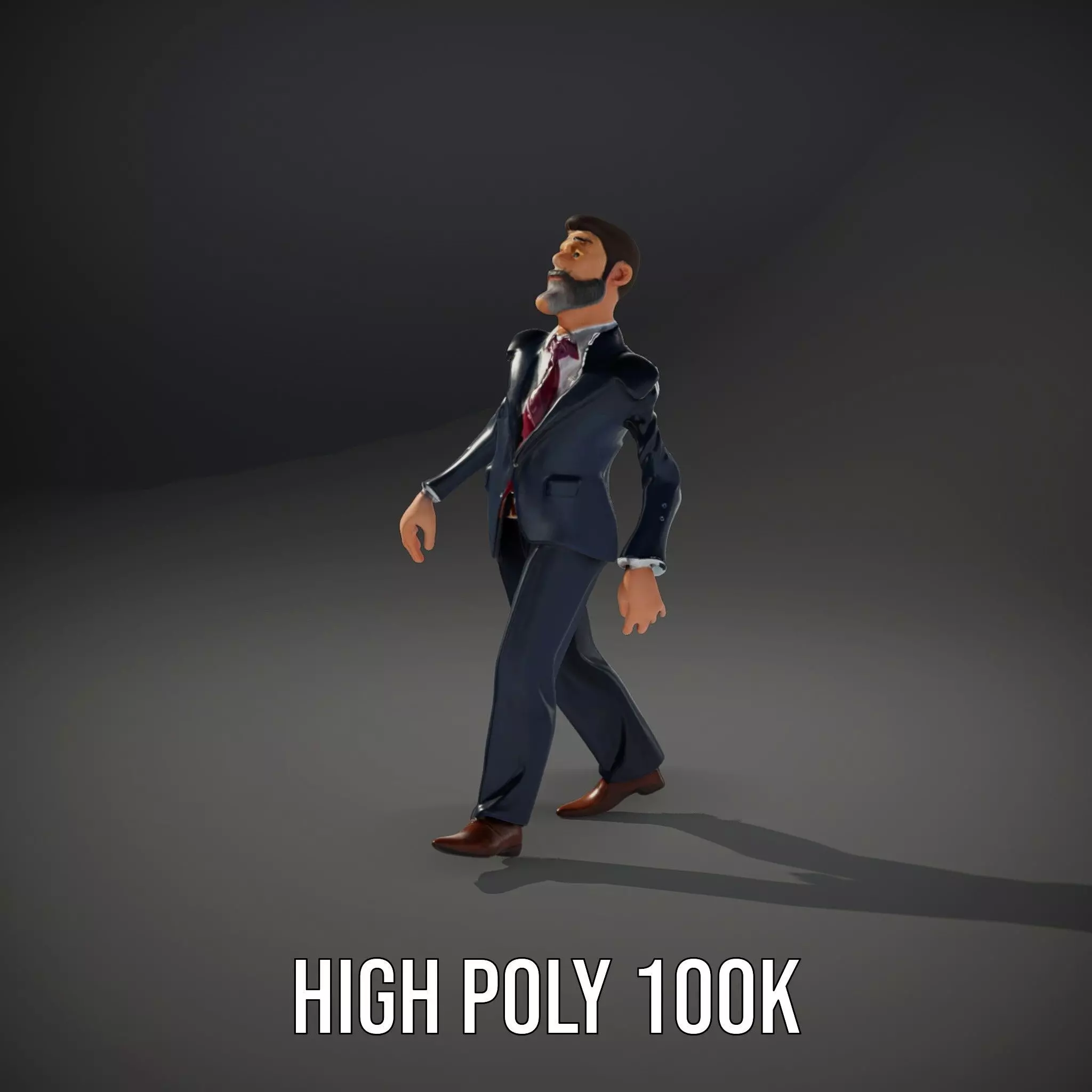 Dapper Executive Suit model pack Low-poly 3D model_11