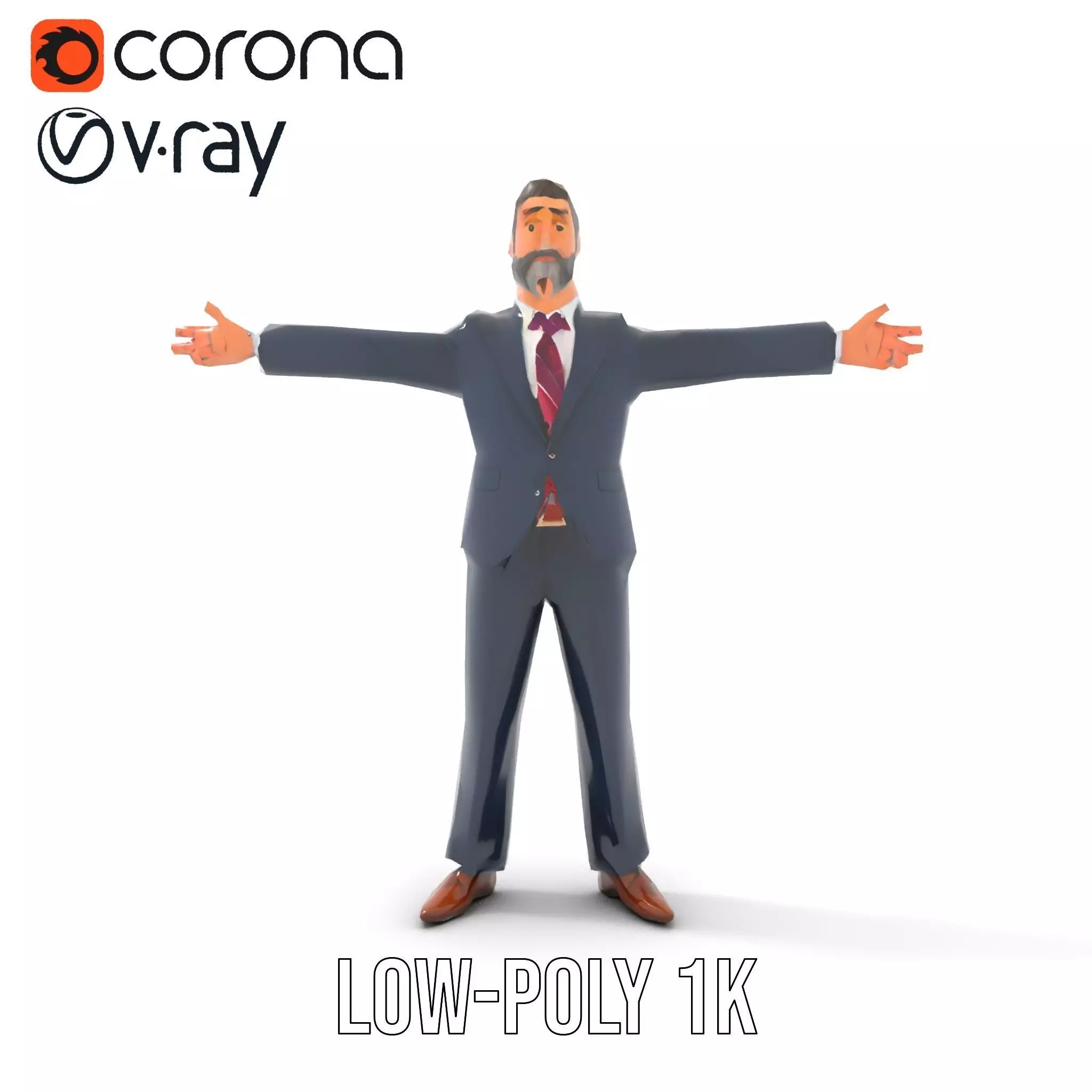 Dapper Executive Suit model pack Low-poly 3D model_26