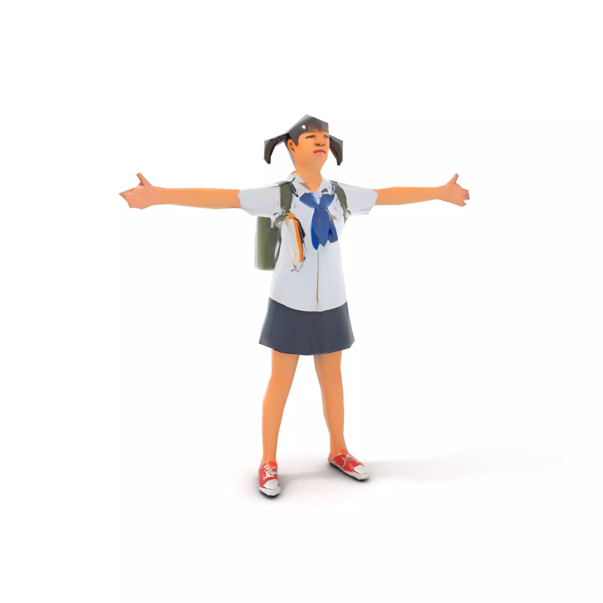 Cheerful Student model pack Low-poly 3D model_8