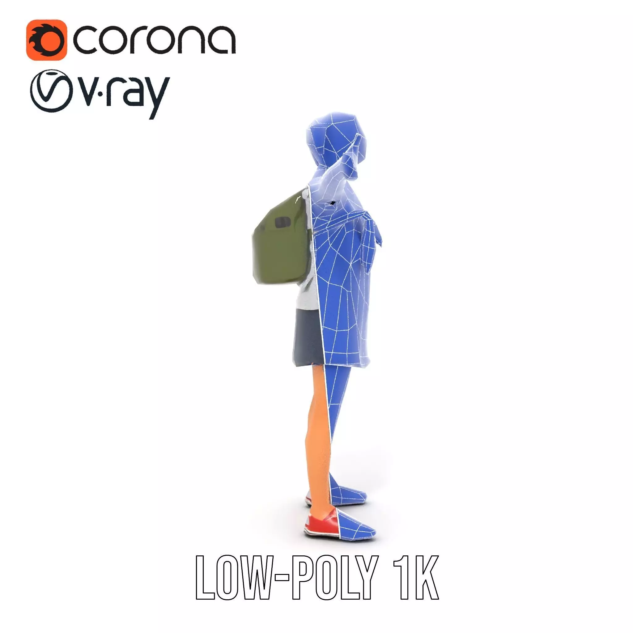 Cheerful Student model pack Low-poly 3D model_31