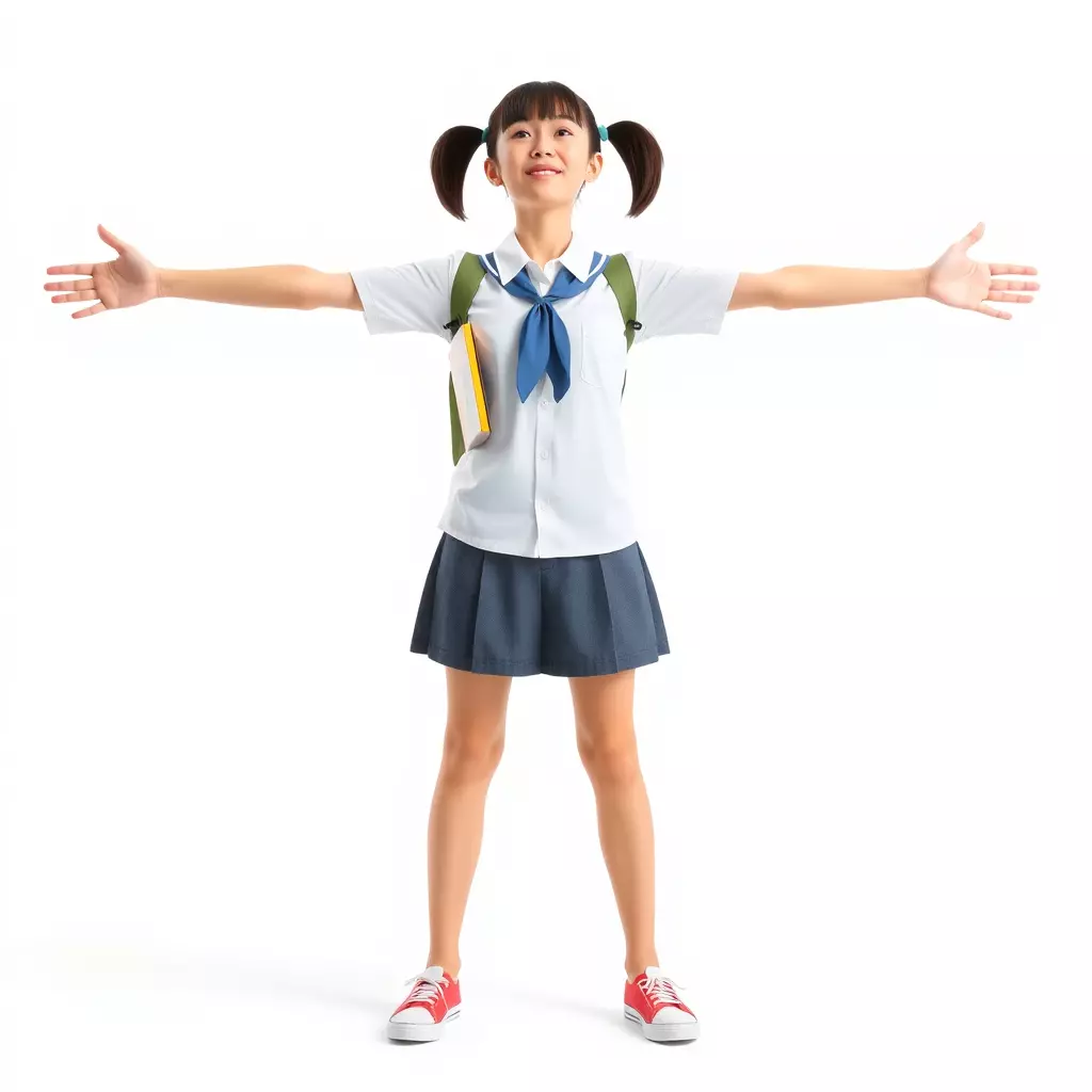 Cheerful Student model pack Low-poly 3D model_3