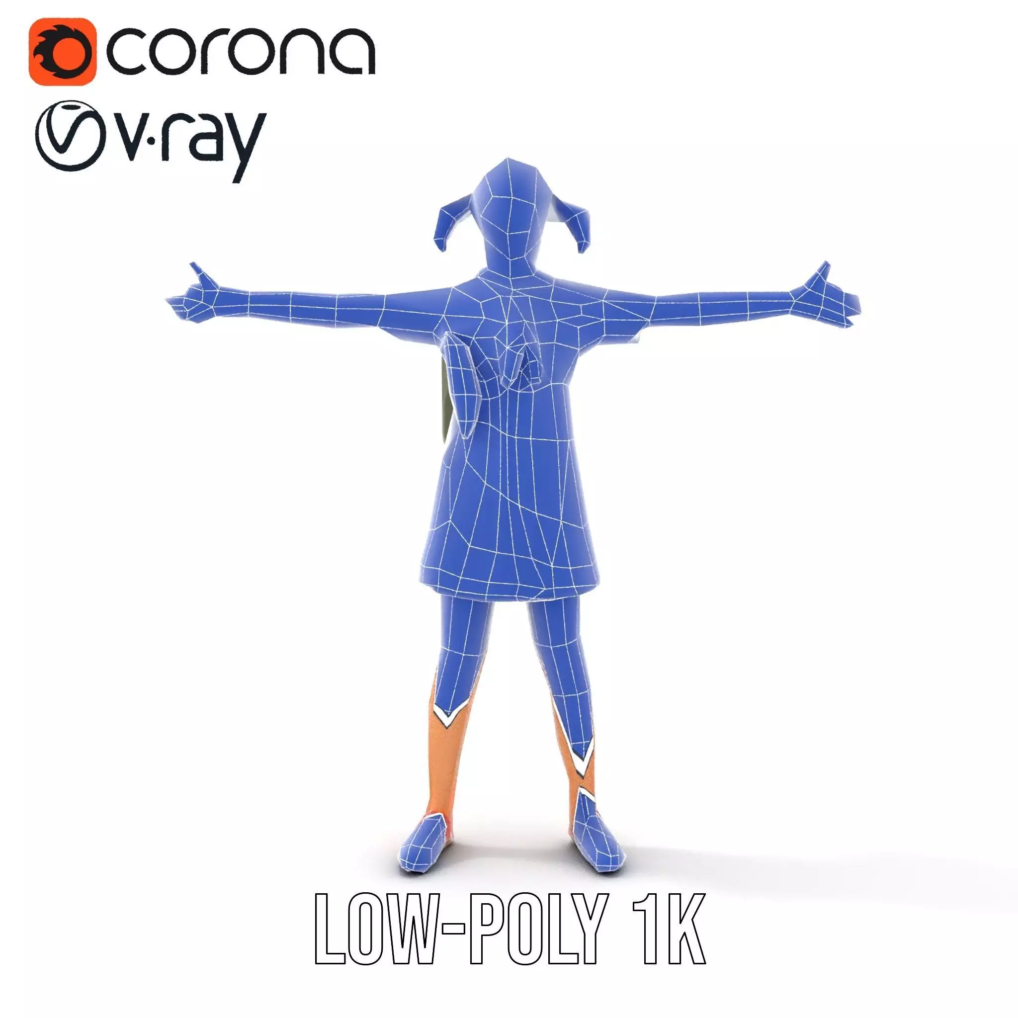 Cheerful Student model pack Low-poly 3D model_10