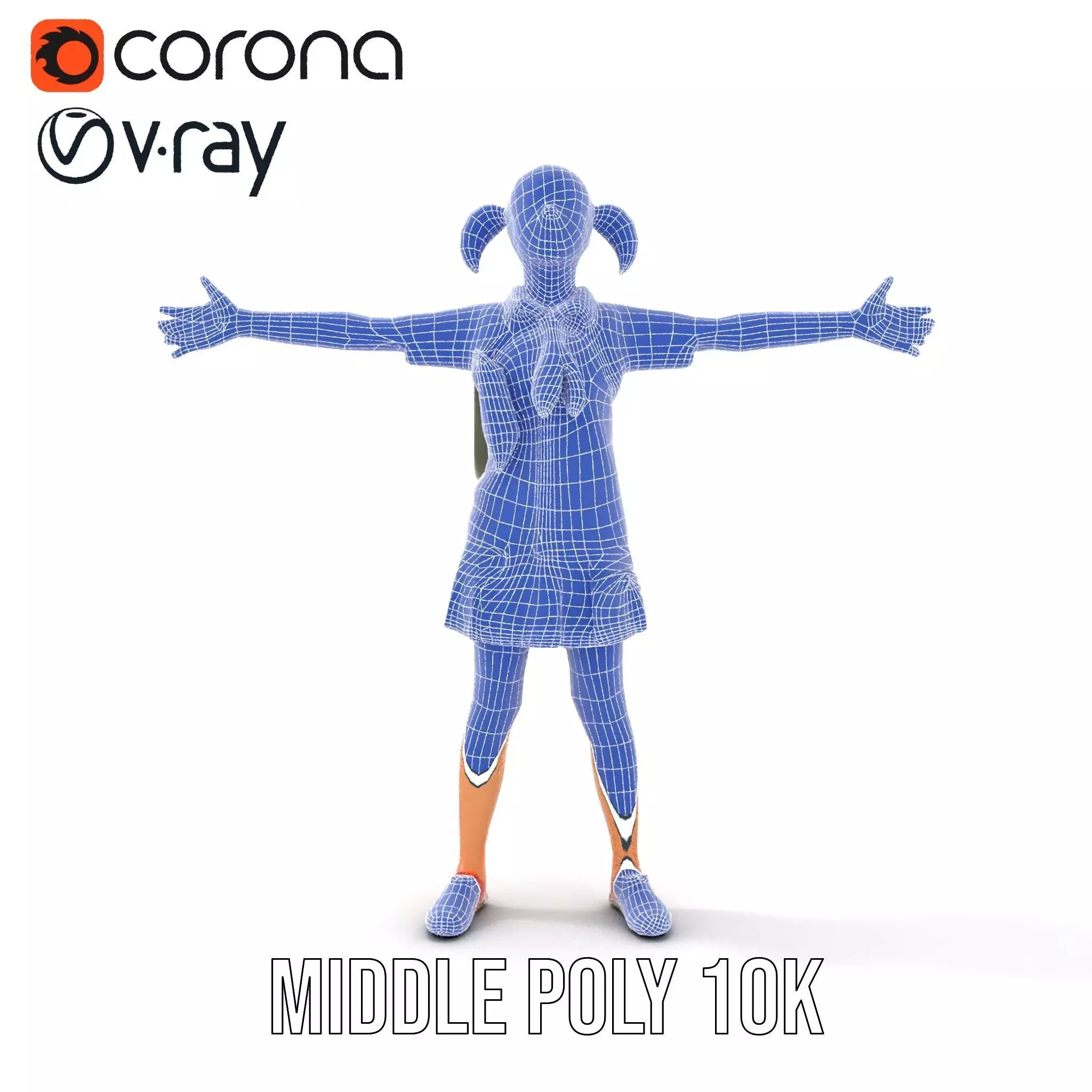 Cheerful Student model pack Low-poly 3D model_30