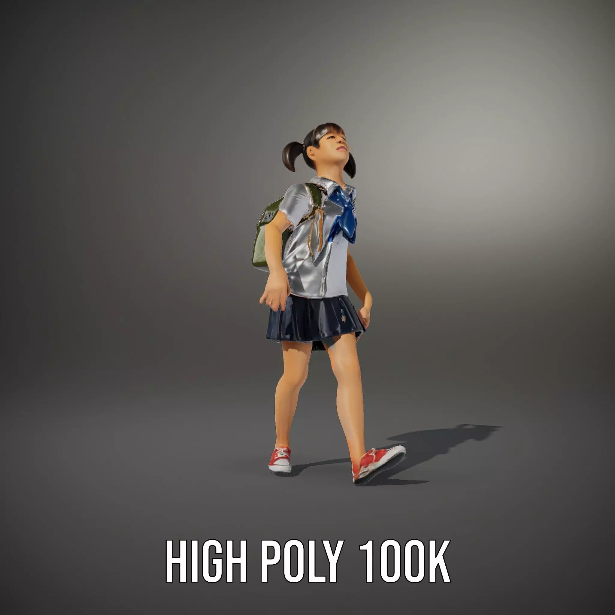 Cheerful Student model pack Low-poly 3D model_11