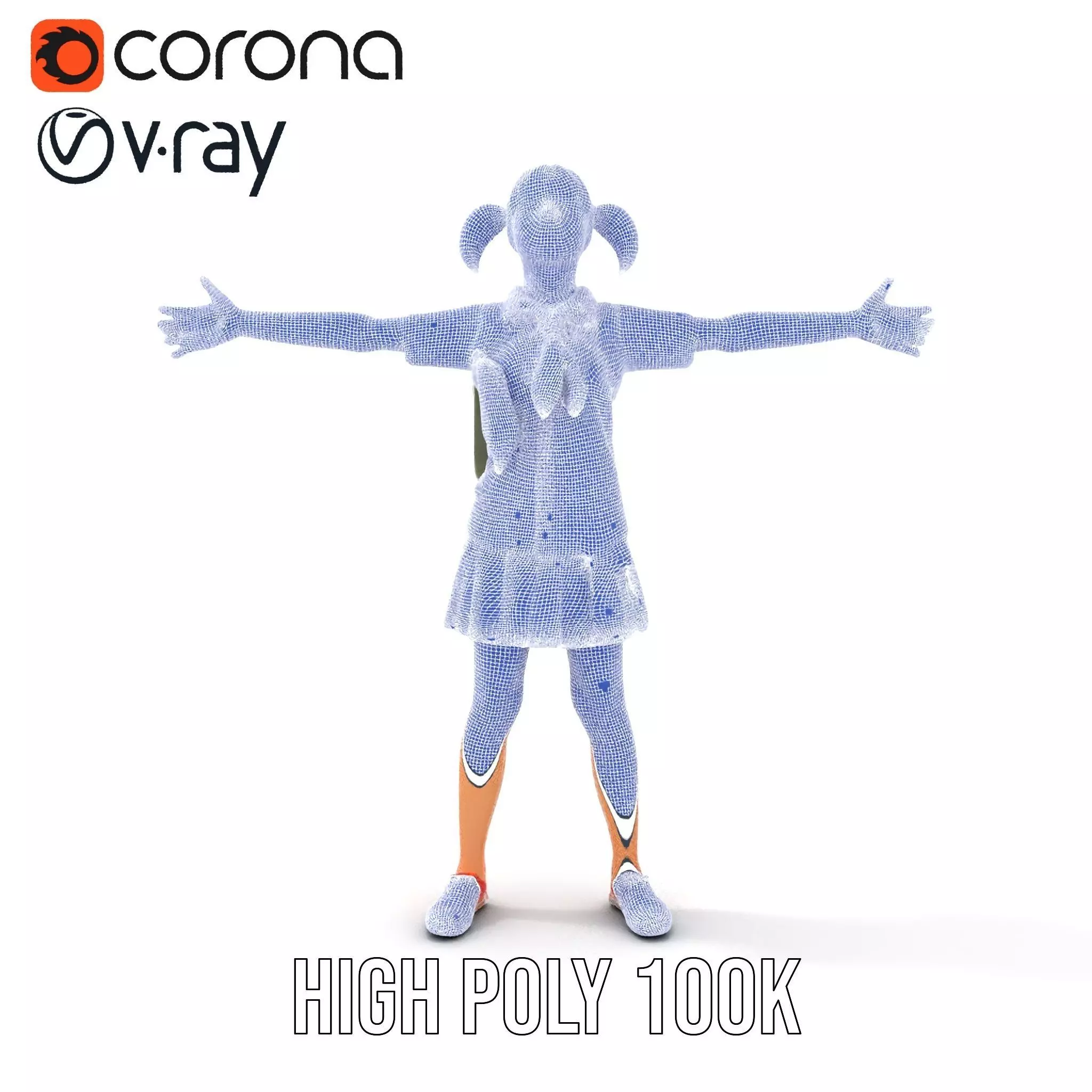 Cheerful Student model pack Low-poly 3D model_34