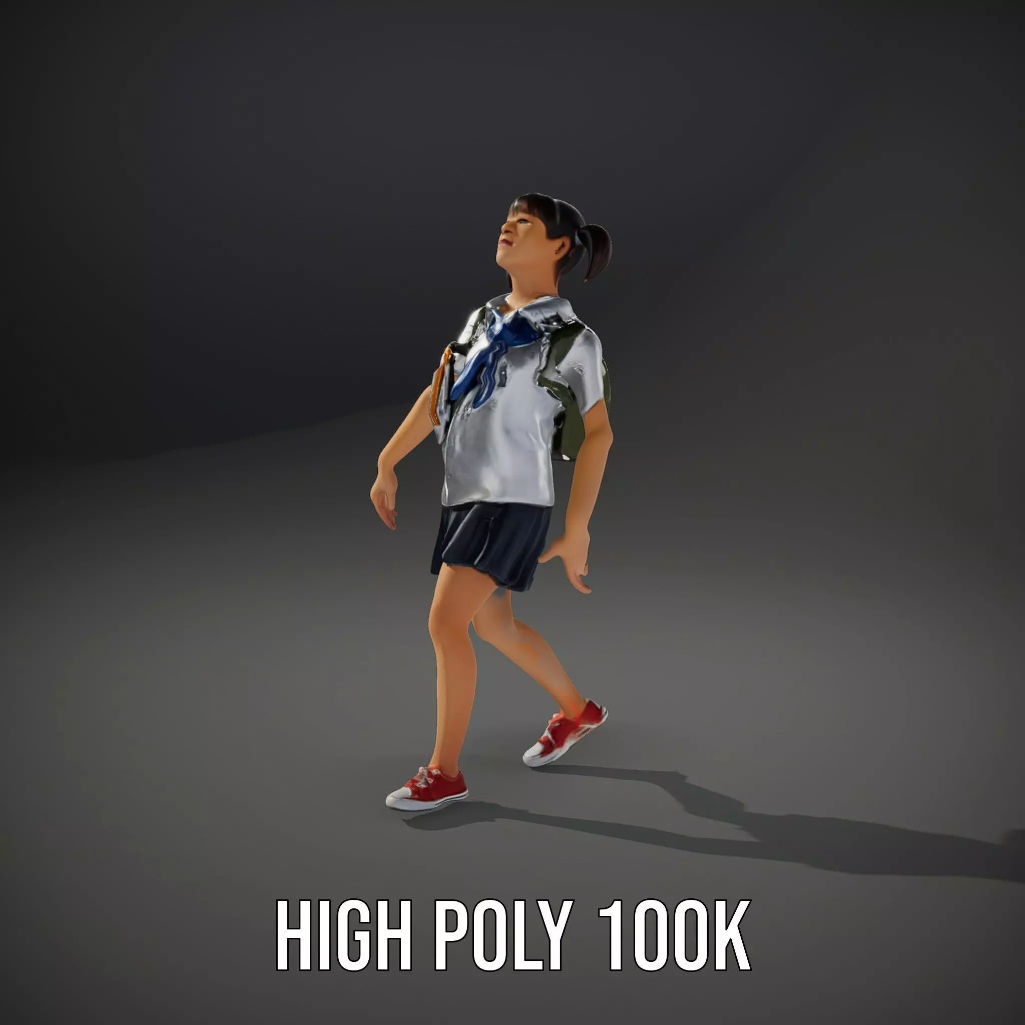 Cheerful Student model pack Low-poly 3D model_9