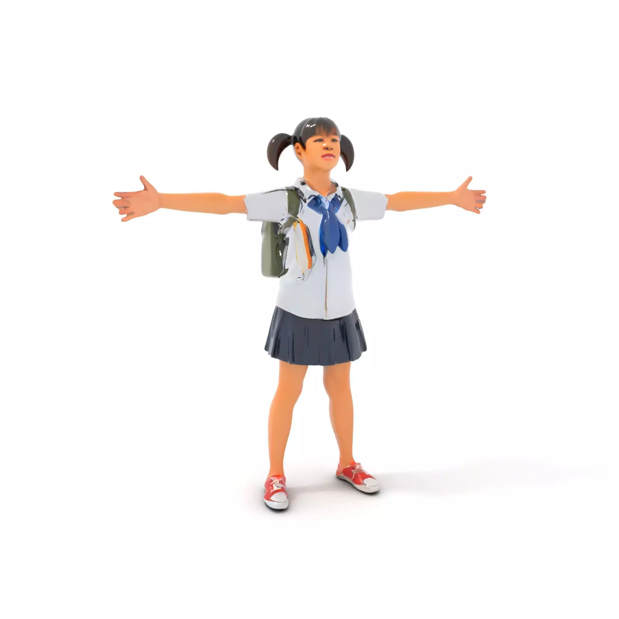 Cheerful Student model pack Low-poly 3D model_0