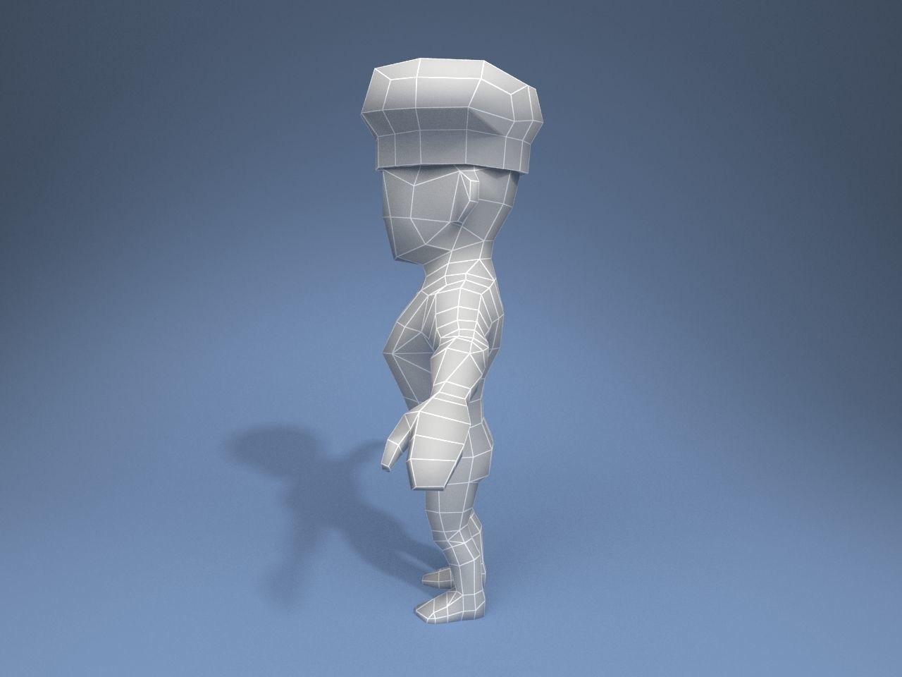 Medieval character prince Low-poly 3D model_10