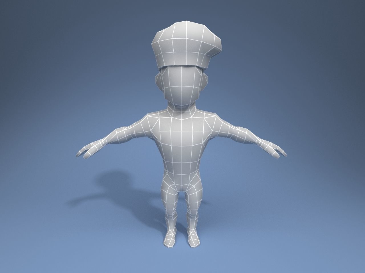 Medieval character prince Low-poly 3D model_8