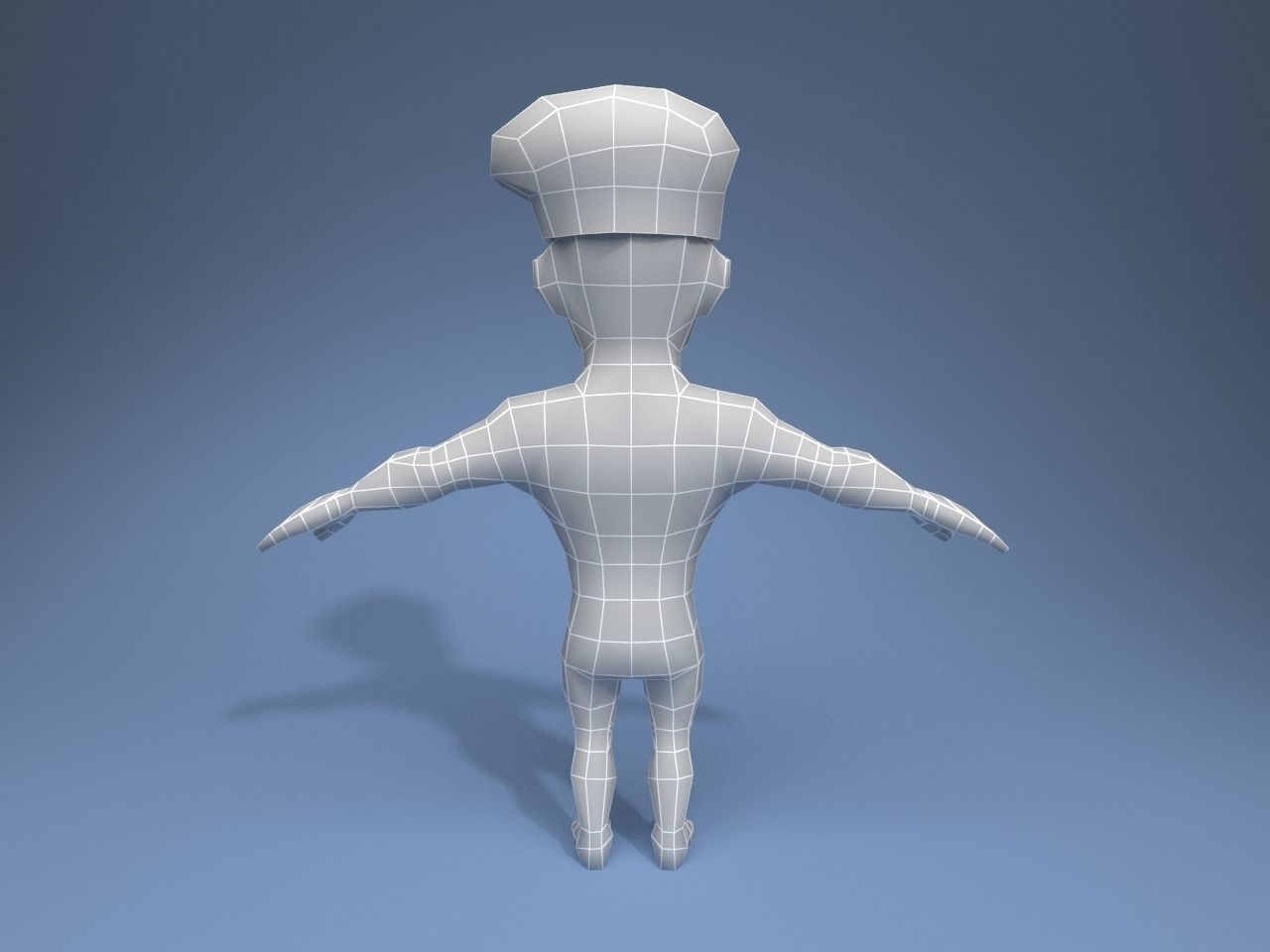 Medieval character prince Low-poly 3D model_12