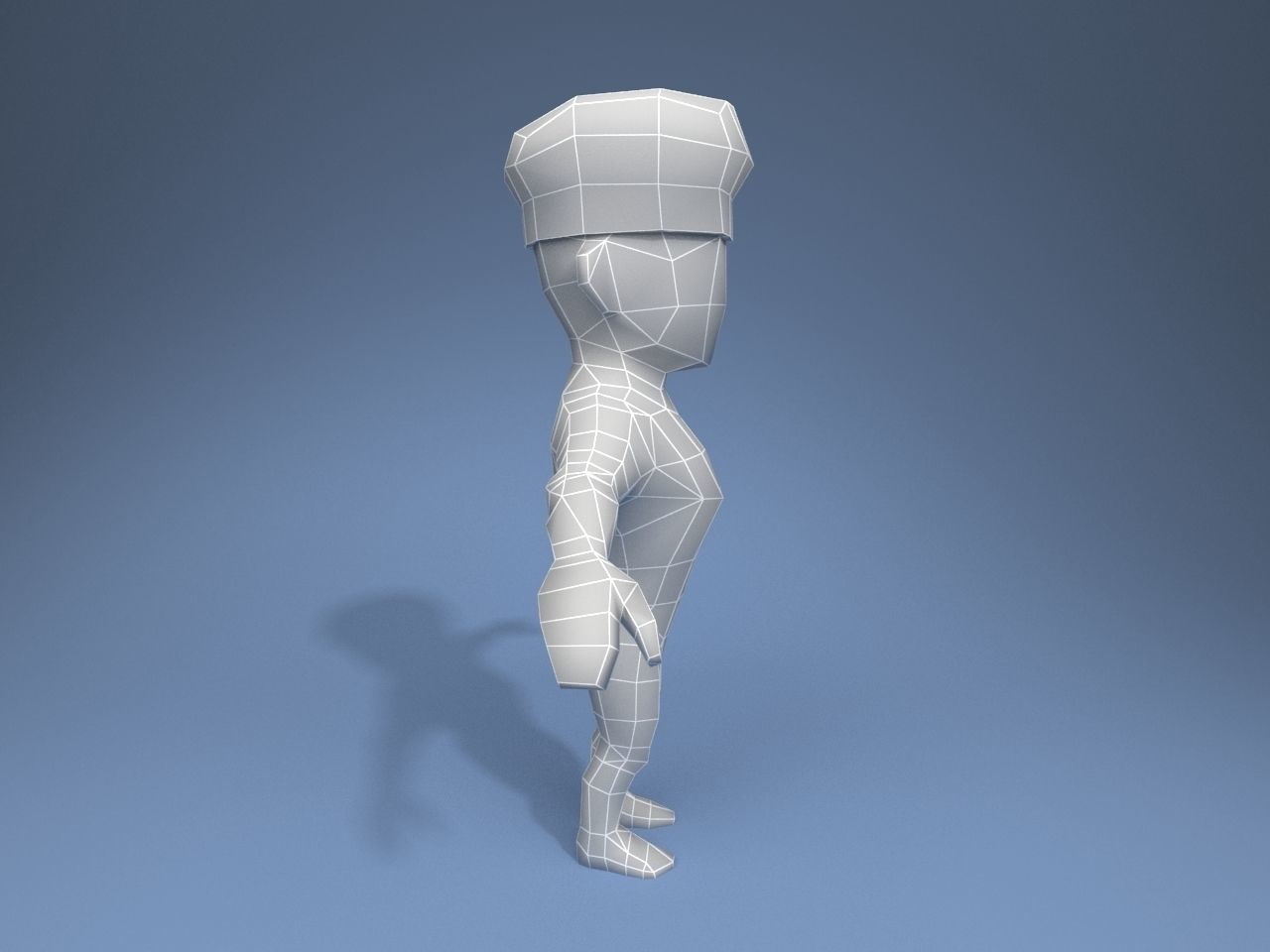 Medieval character prince Low-poly 3D model_14