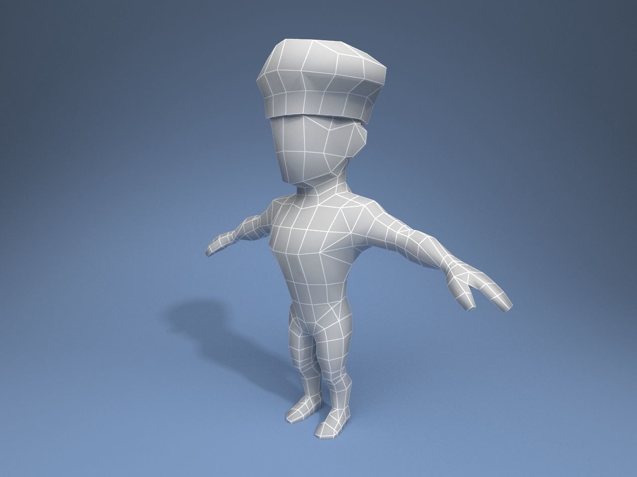 Medieval character prince Low-poly 3D model_9