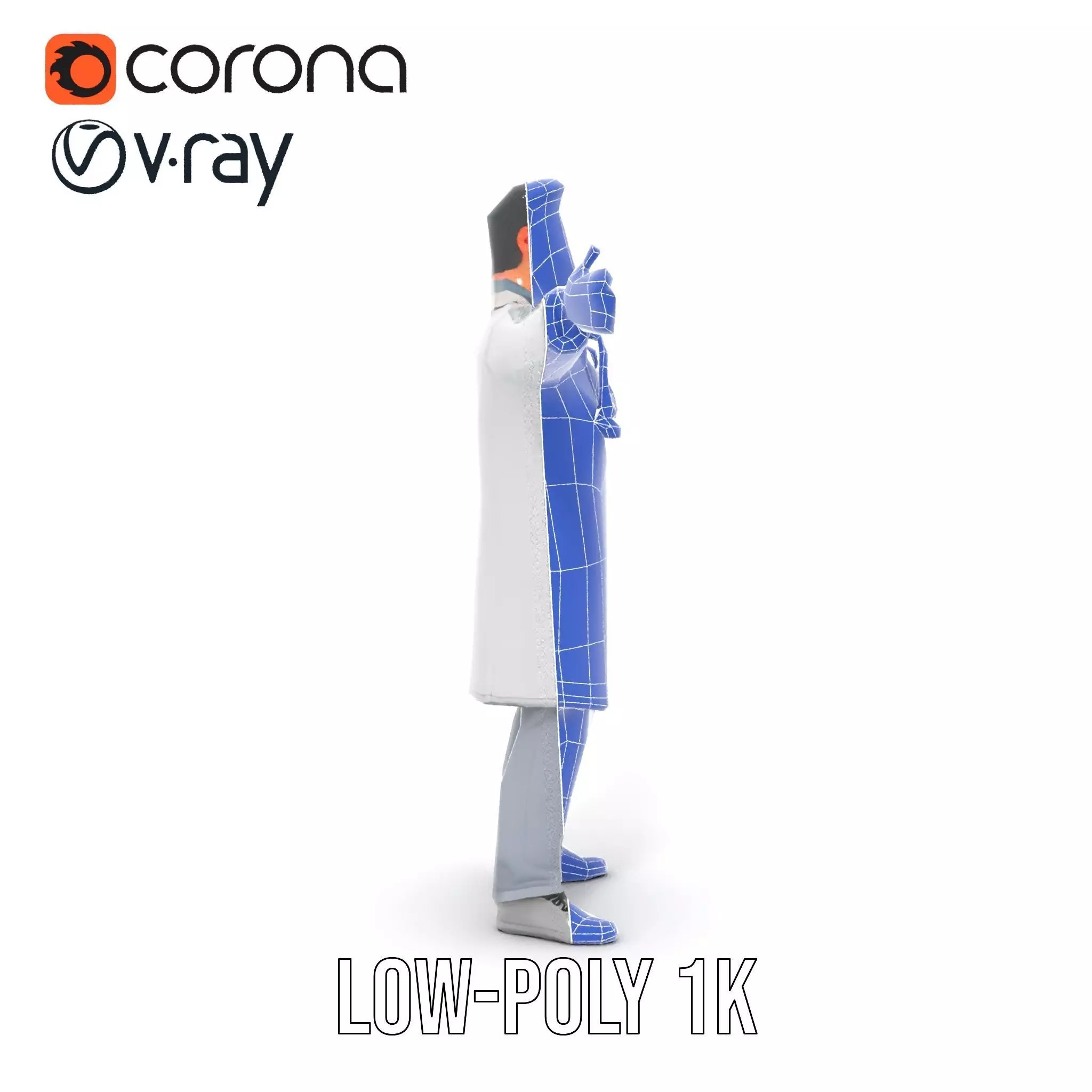 Animated Doctor Character model pack Low-poly 3D model_18