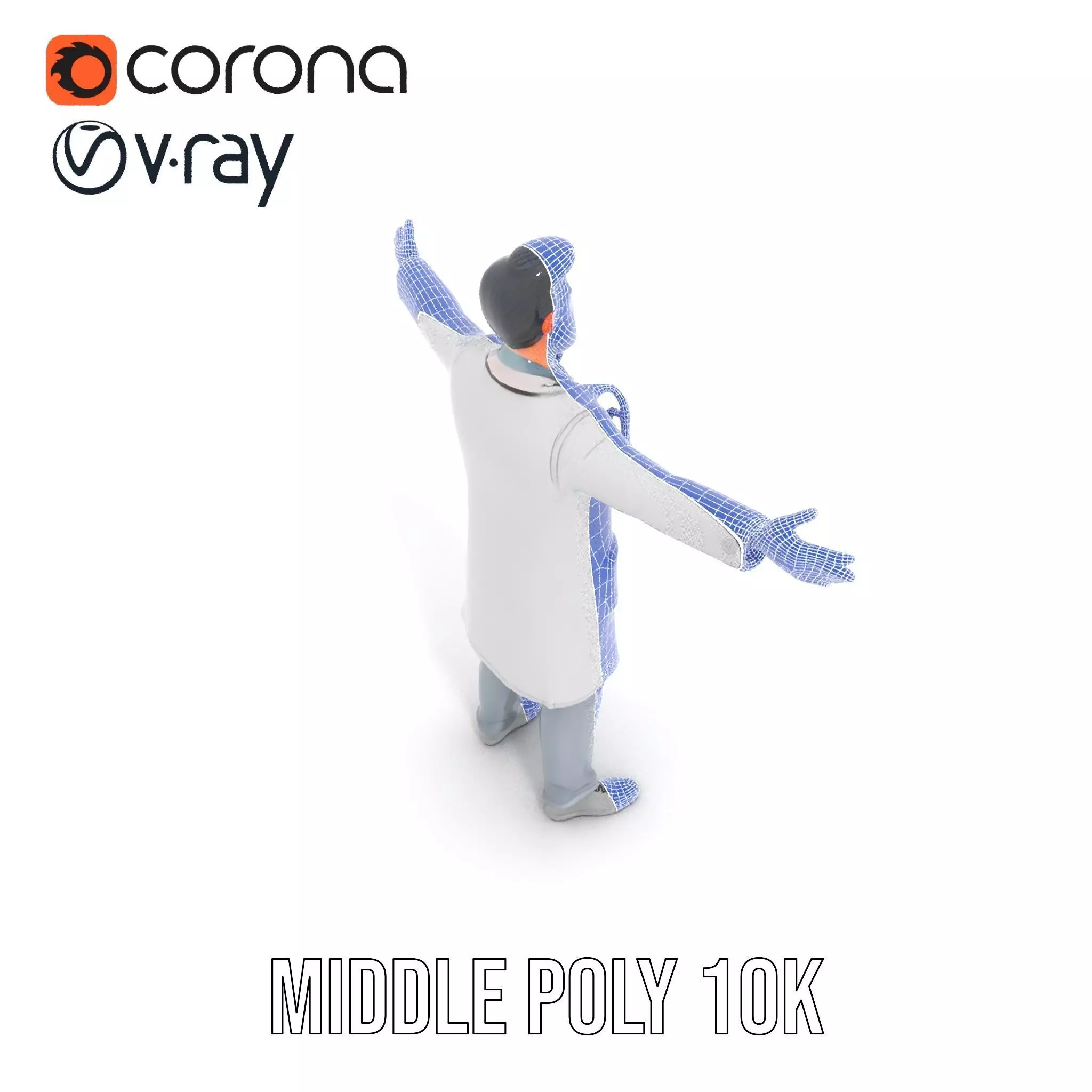 Animated Doctor Character model pack Low-poly 3D model_28