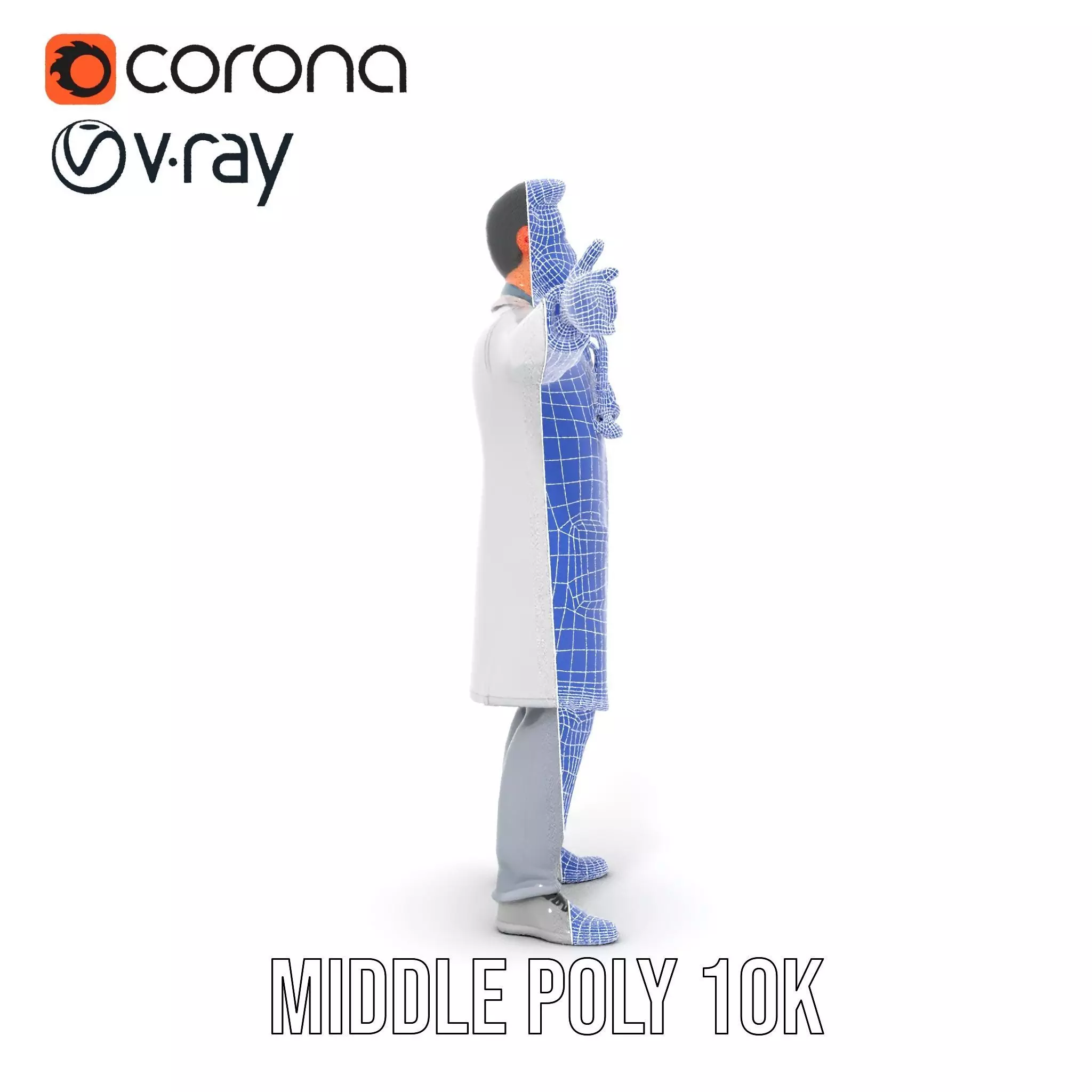 Animated Doctor Character model pack Low-poly 3D model_17