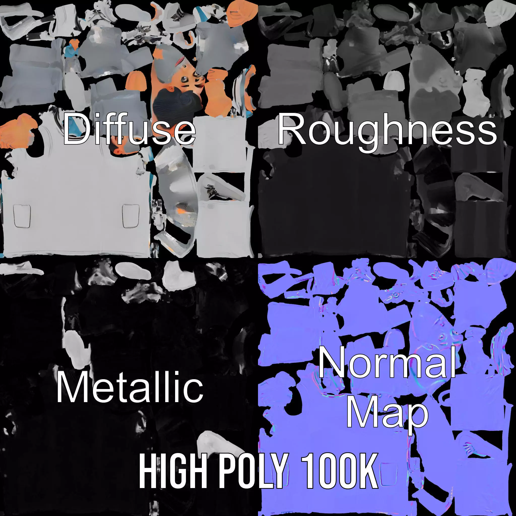 Animated Doctor Character model pack Low-poly 3D model_4