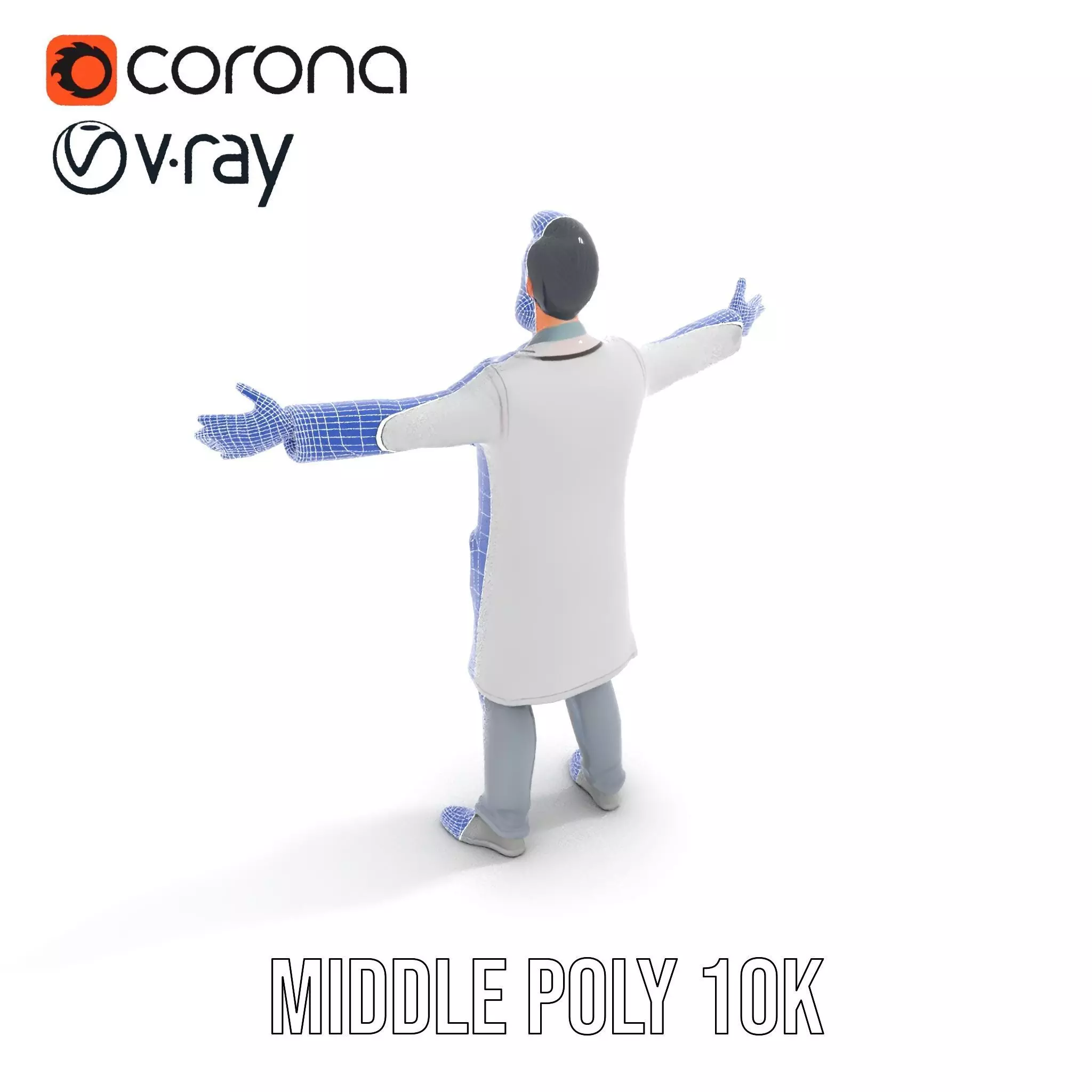 Animated Doctor Character model pack Low-poly 3D model_22