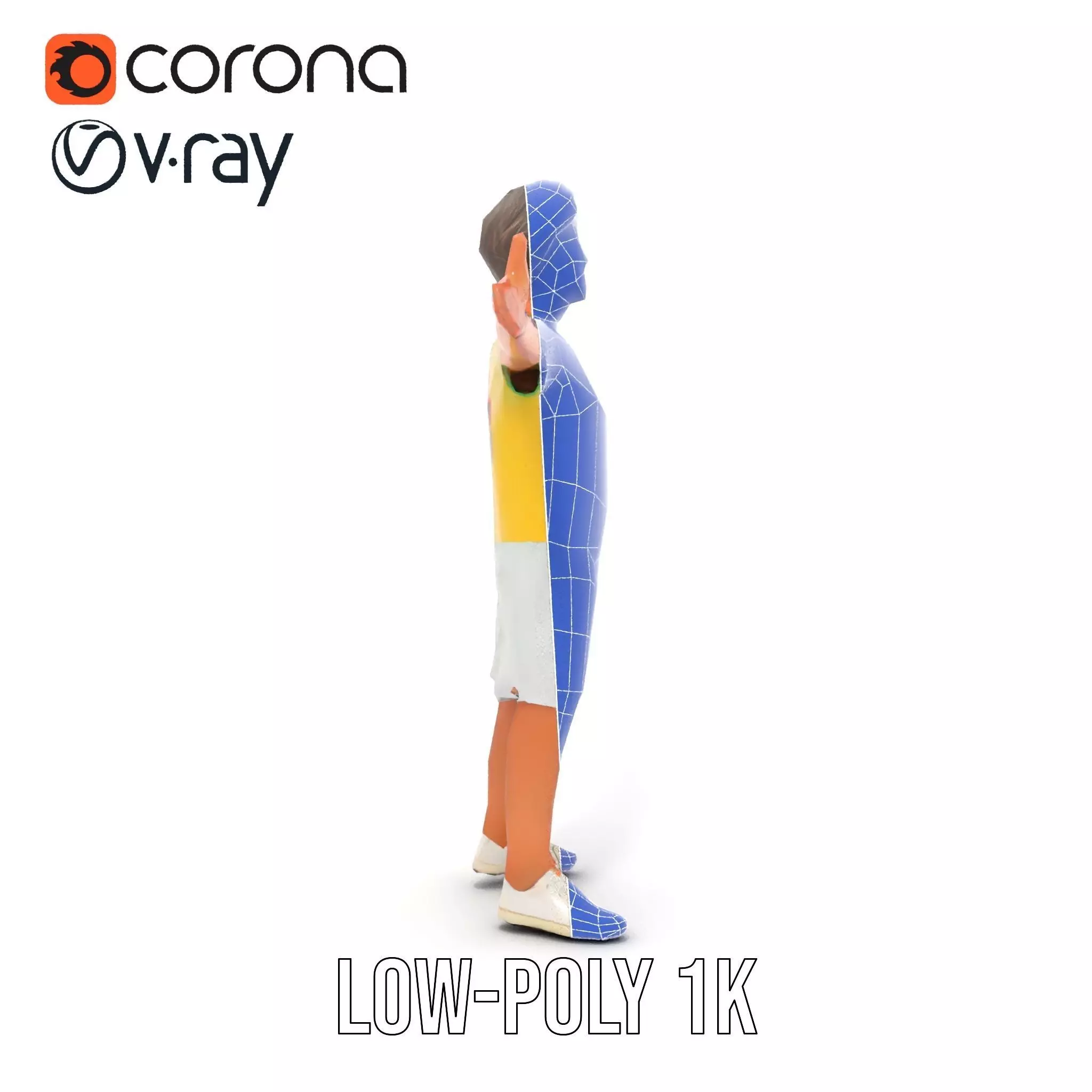 Joyful Yellow Shirt Model Pack Low-poly 3D model_28