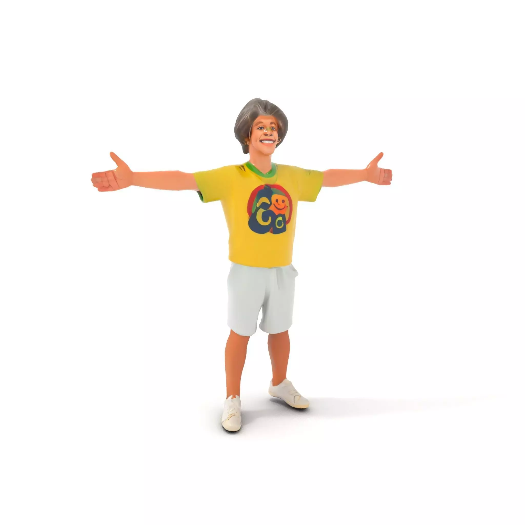 Joyful Yellow Shirt Model Pack Low-poly 3D model_7