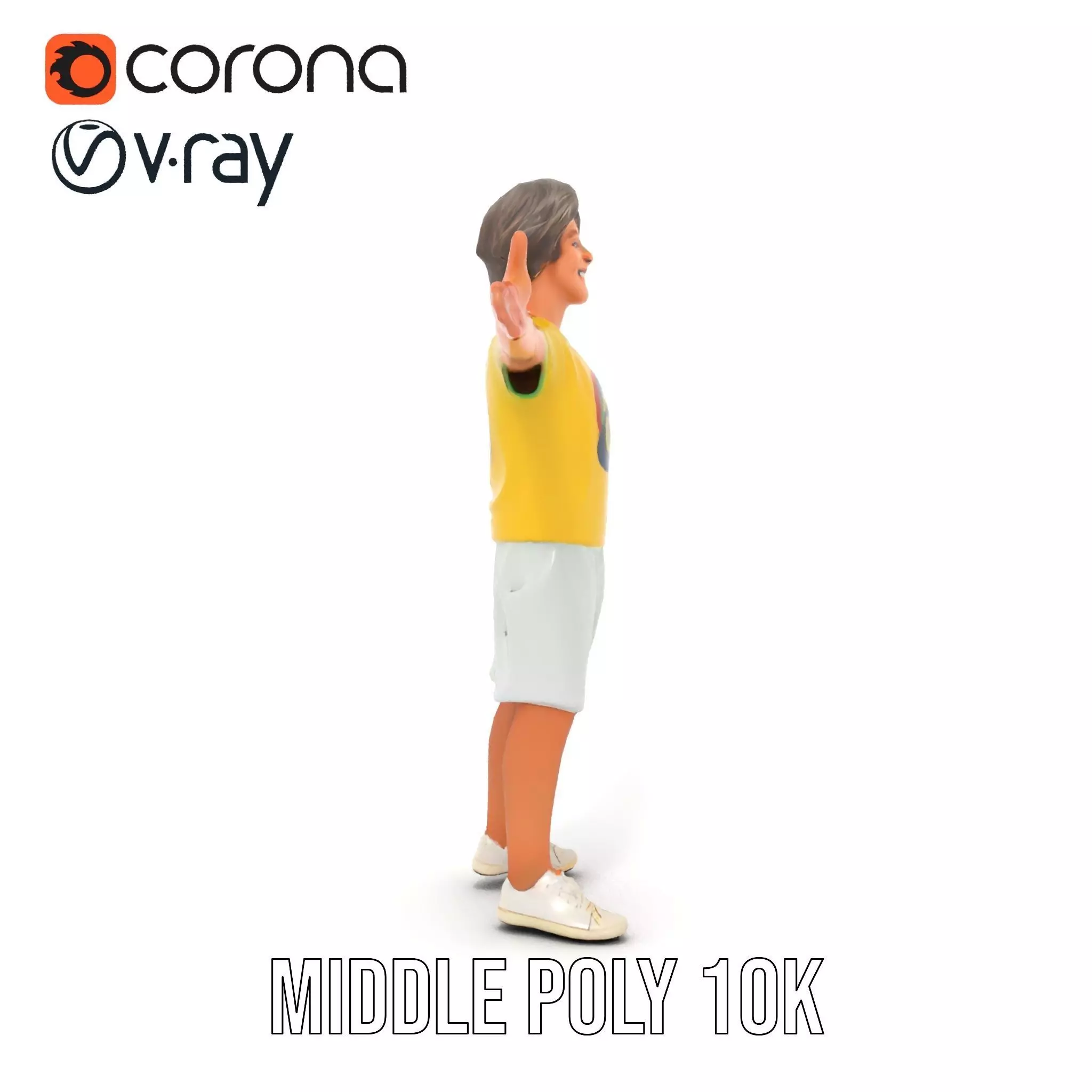 Joyful Yellow Shirt Model Pack Low-poly 3D model_27