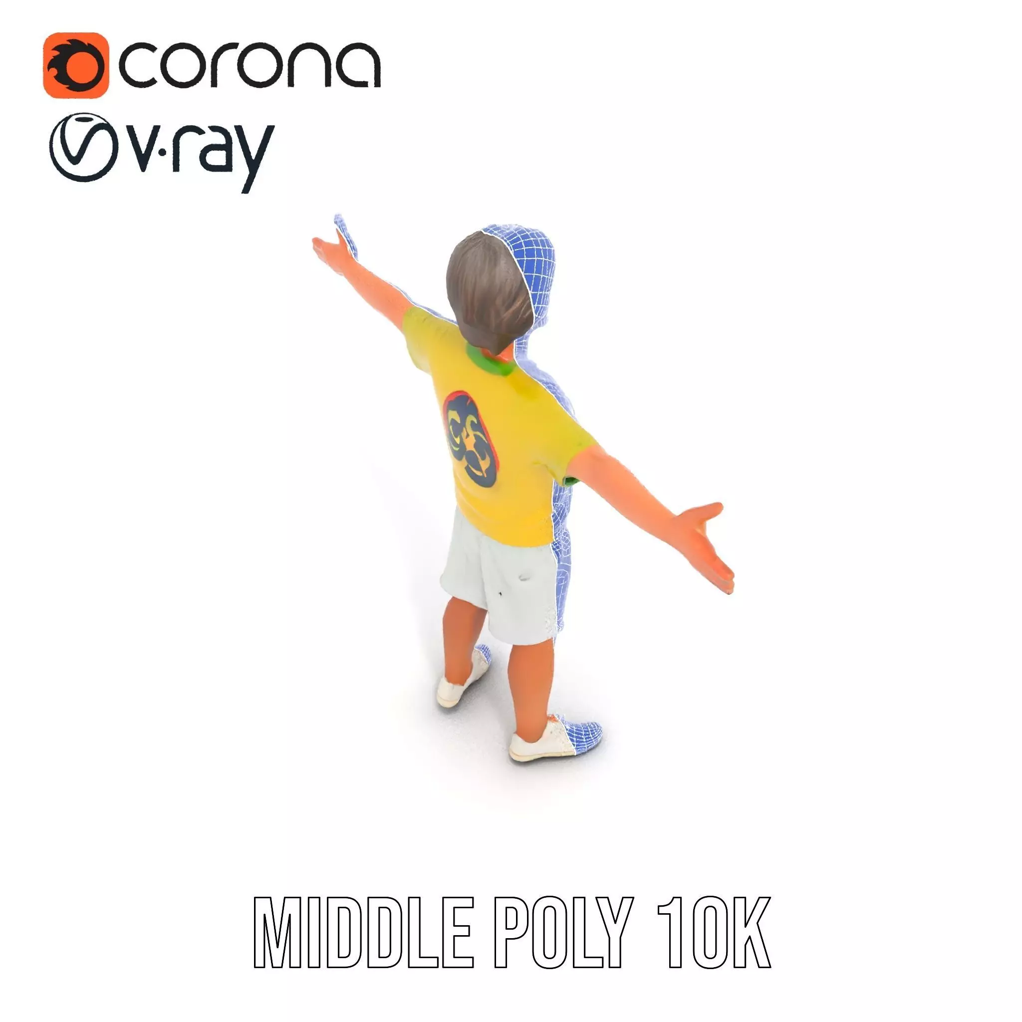 Joyful Yellow Shirt Model Pack Low-poly 3D model_19