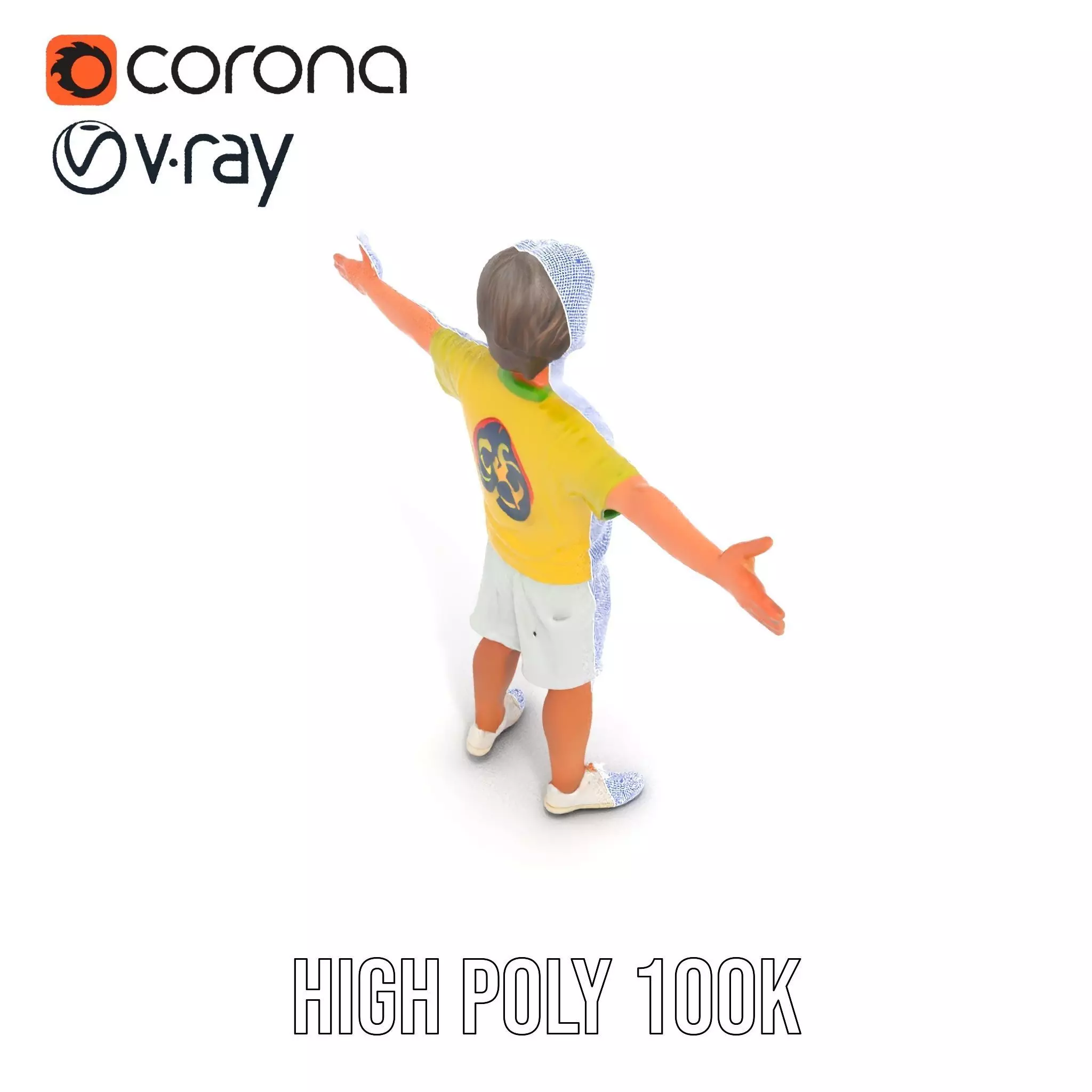 Joyful Yellow Shirt Model Pack Low-poly 3D model_33