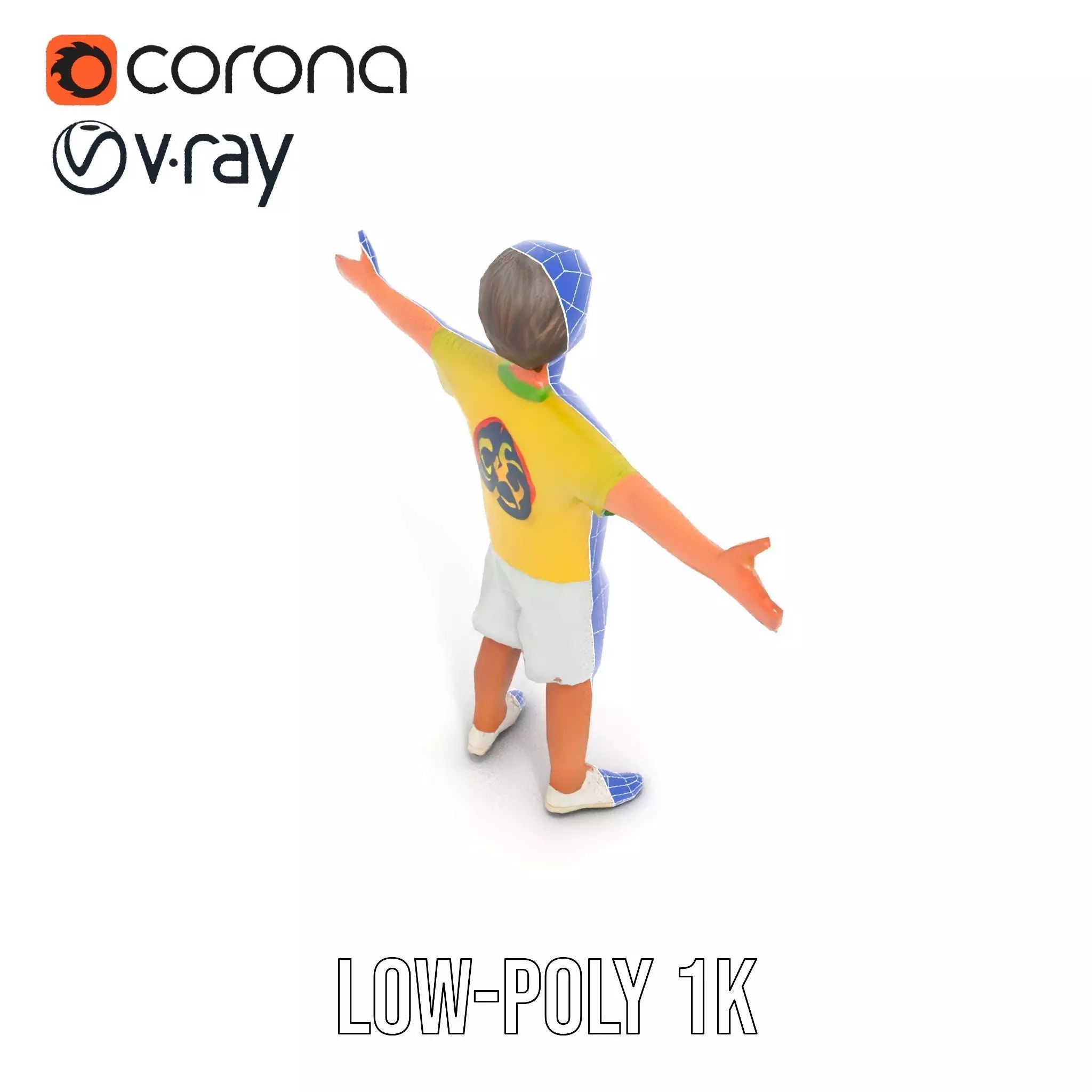 Joyful Yellow Shirt Model Pack Low-poly 3D model_20