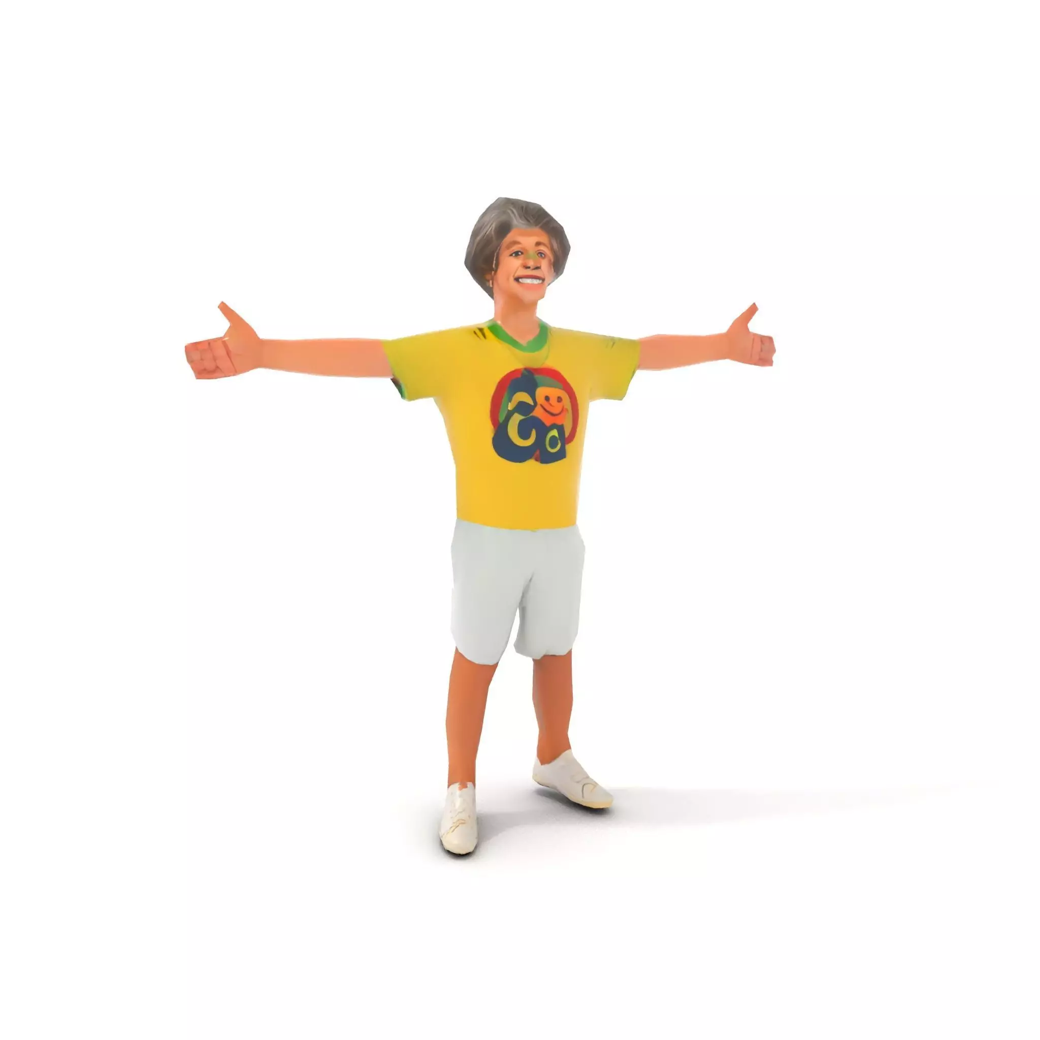 Joyful Yellow Shirt Model Pack Low-poly 3D model_10